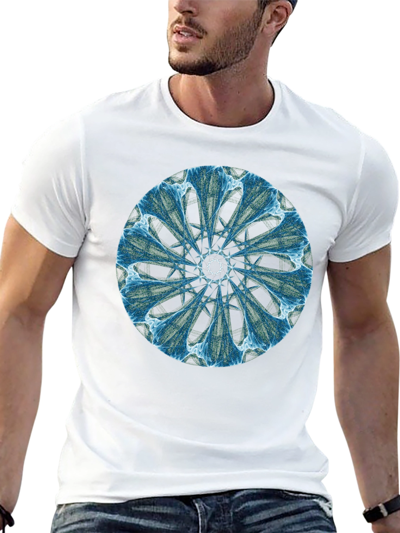 Geometric Mandala Black T-Shirt