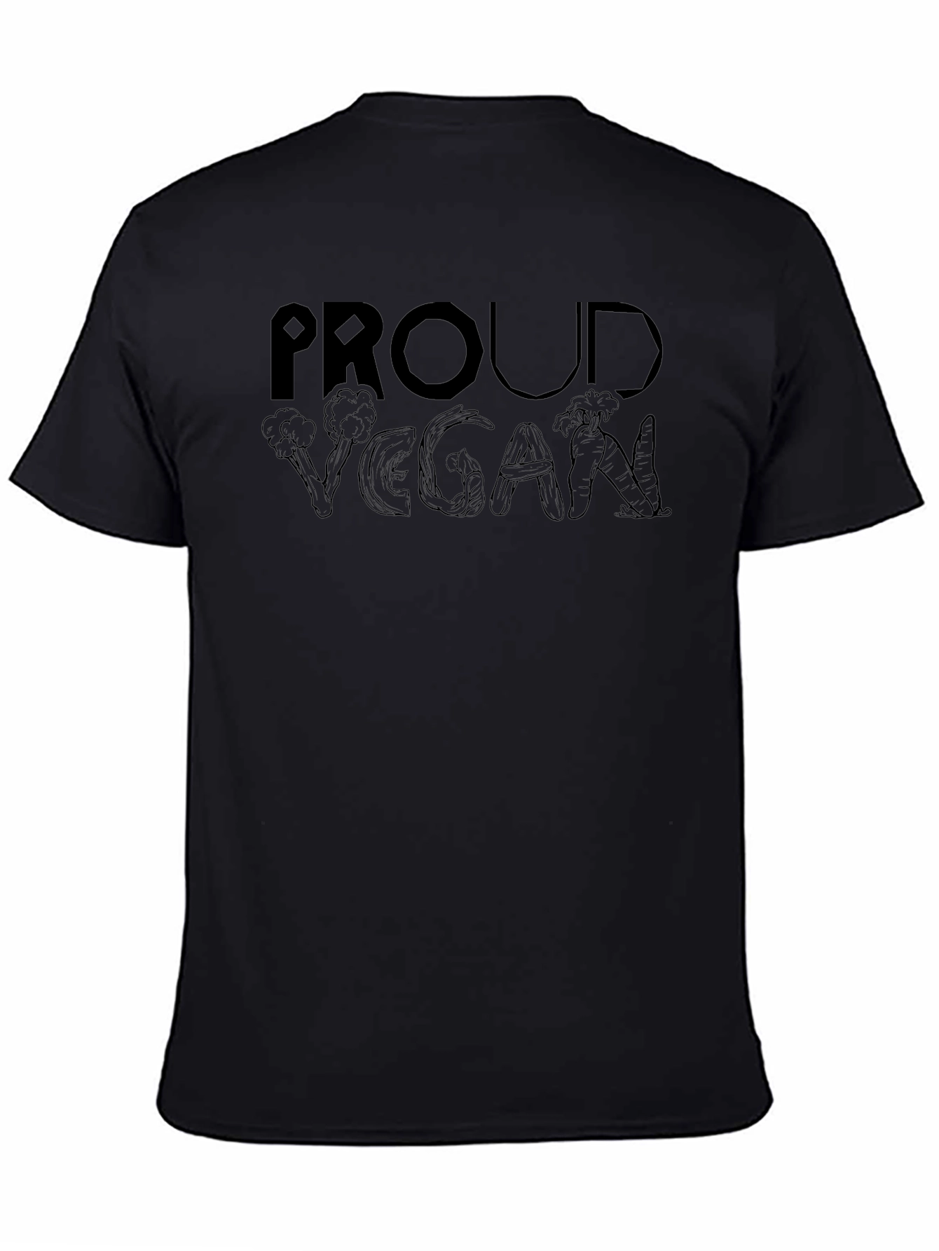 Proud Vegan Graphic T-Shirt - Black