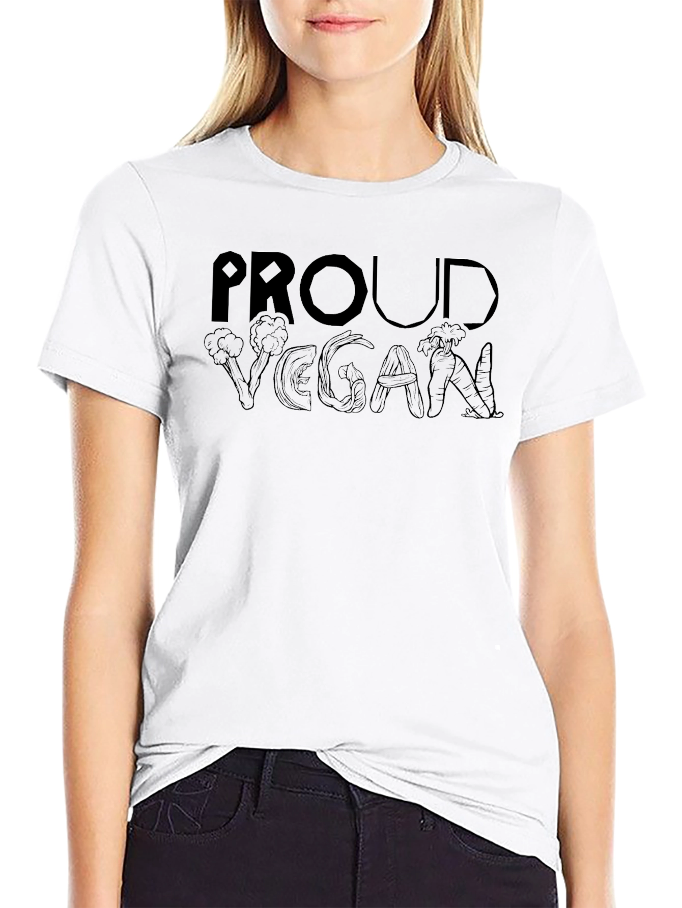 Proud Vegan Graphic T-Shirt - Black
