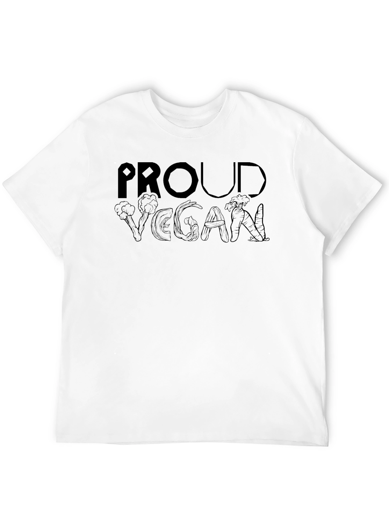 Proud Vegan Graphic T-Shirt - Black