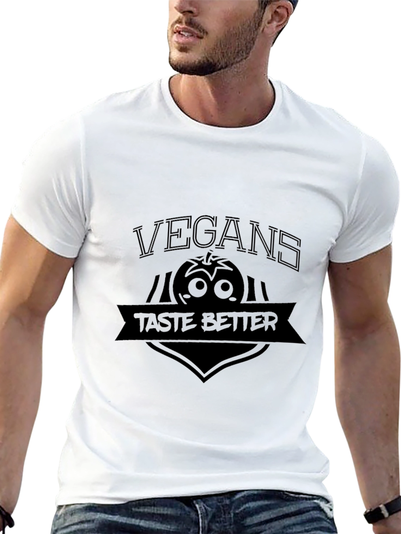 Vegans Taste Better Graphic T-Shirt - Black