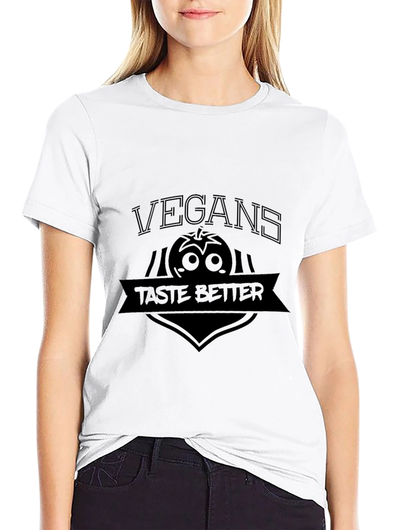 Vegans Taste Better Graphic T-Shirt - Black