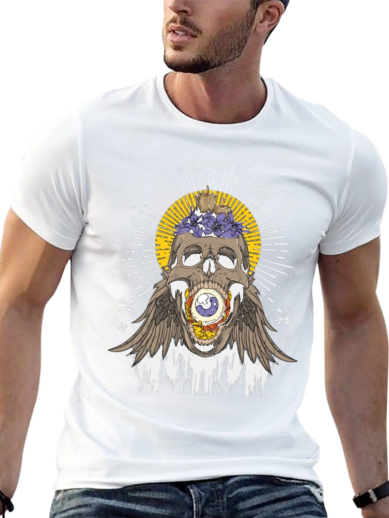Skull & Eye Graphic Tee - Unique Design