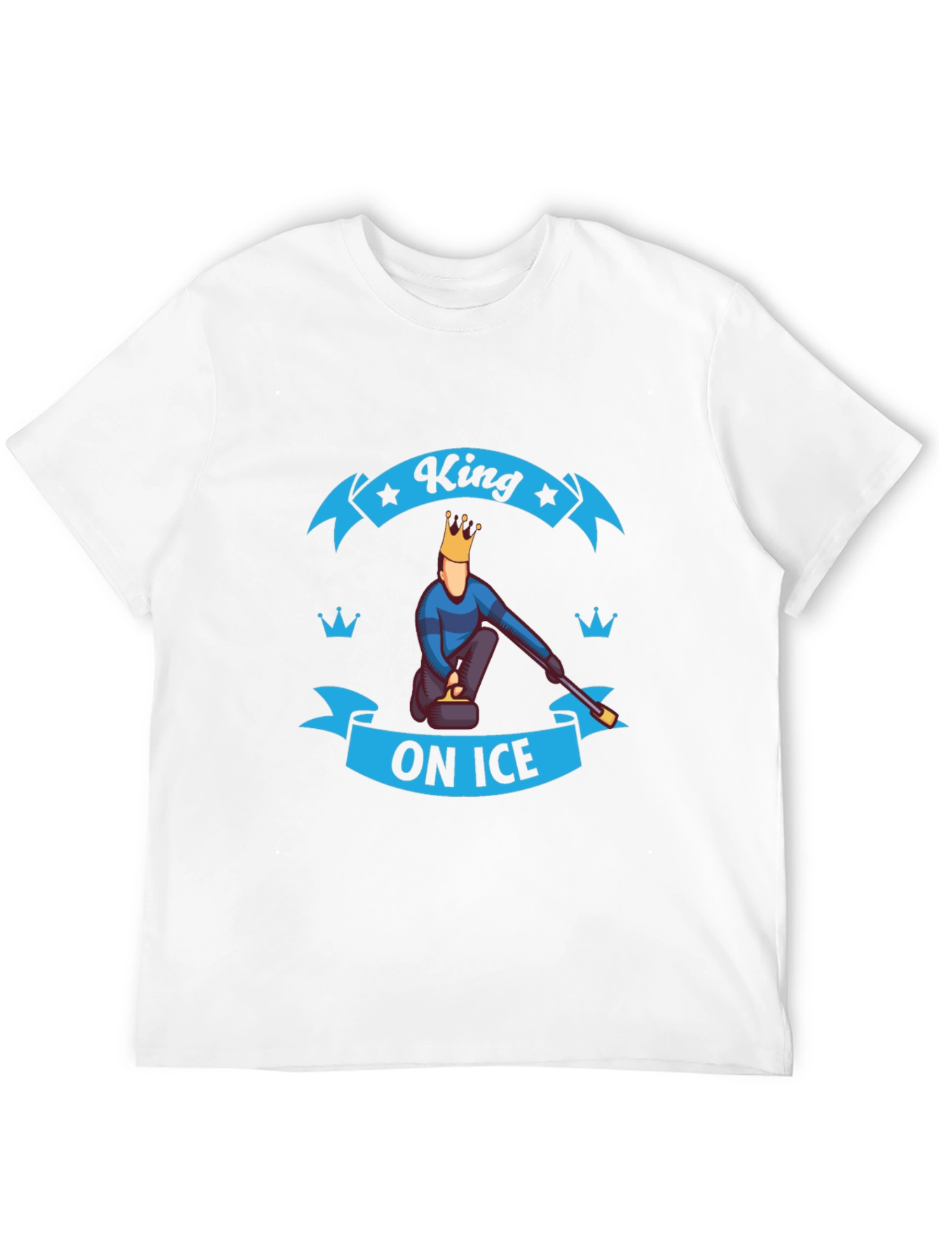 King On Ice T-Shirt - Curling Sport Tee