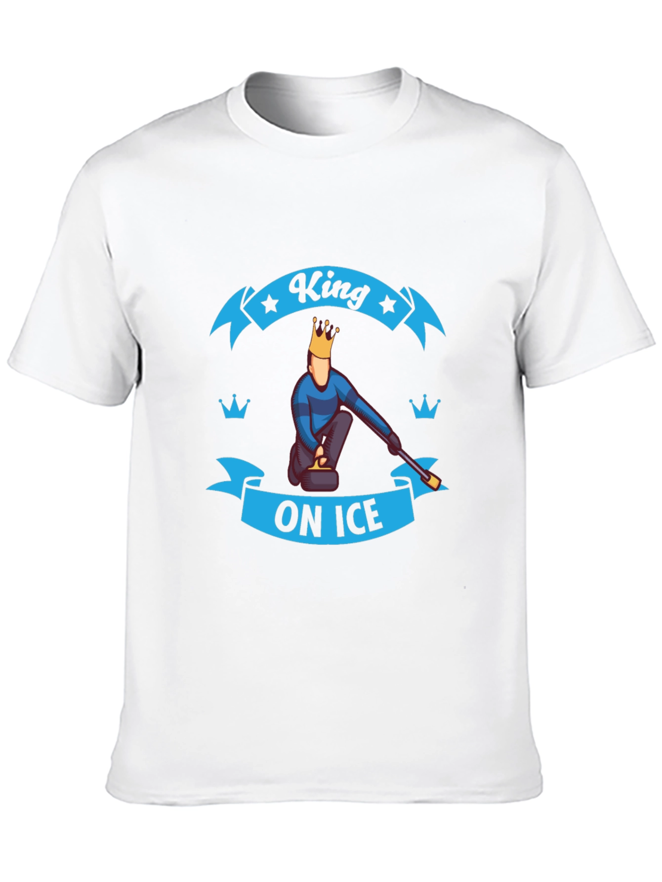 King On Ice T-Shirt - Curling Sport Tee