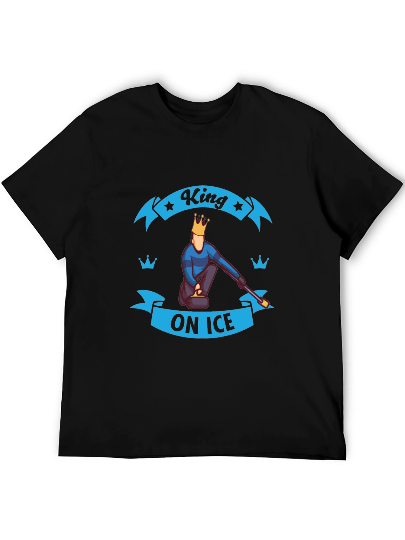 King On Ice T-Shirt - Curling Sport Tee