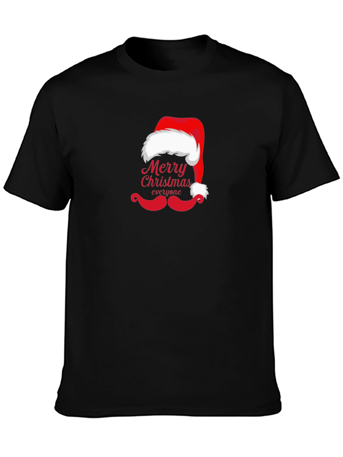 Merry Christmas Hat & Mustache T-Shirt