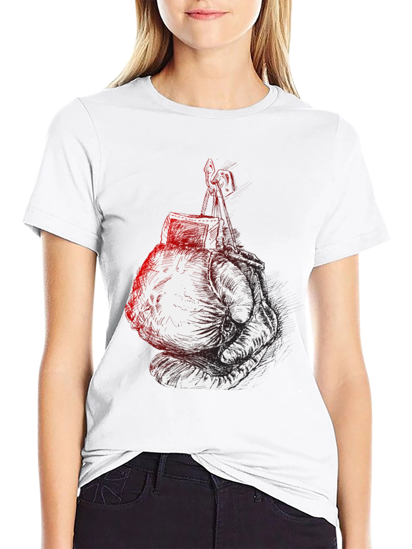 Boxing Glove Graphic Tee - Black