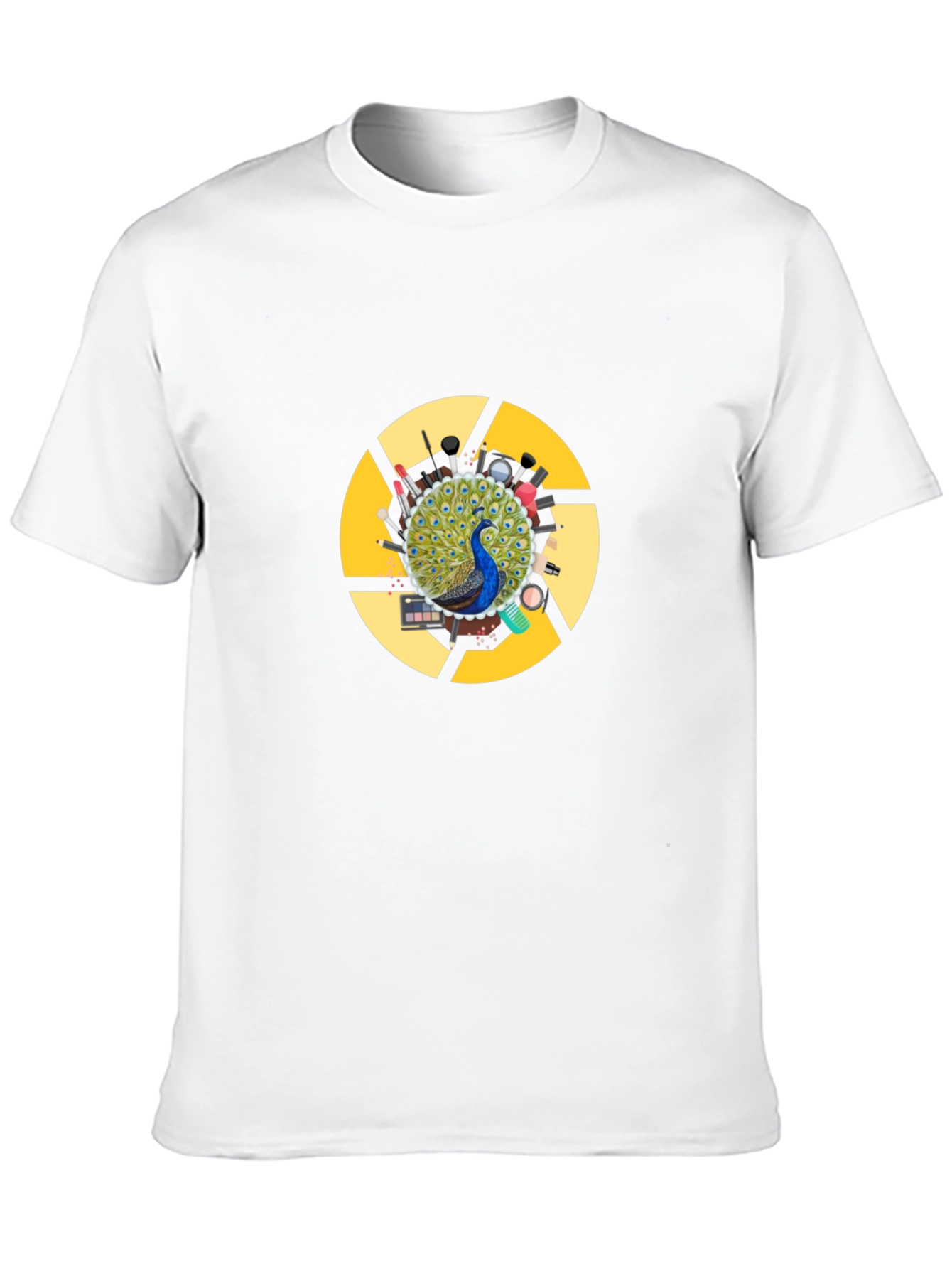 Peacock Makeup Artist T-Shirt - Black Cotton Blend