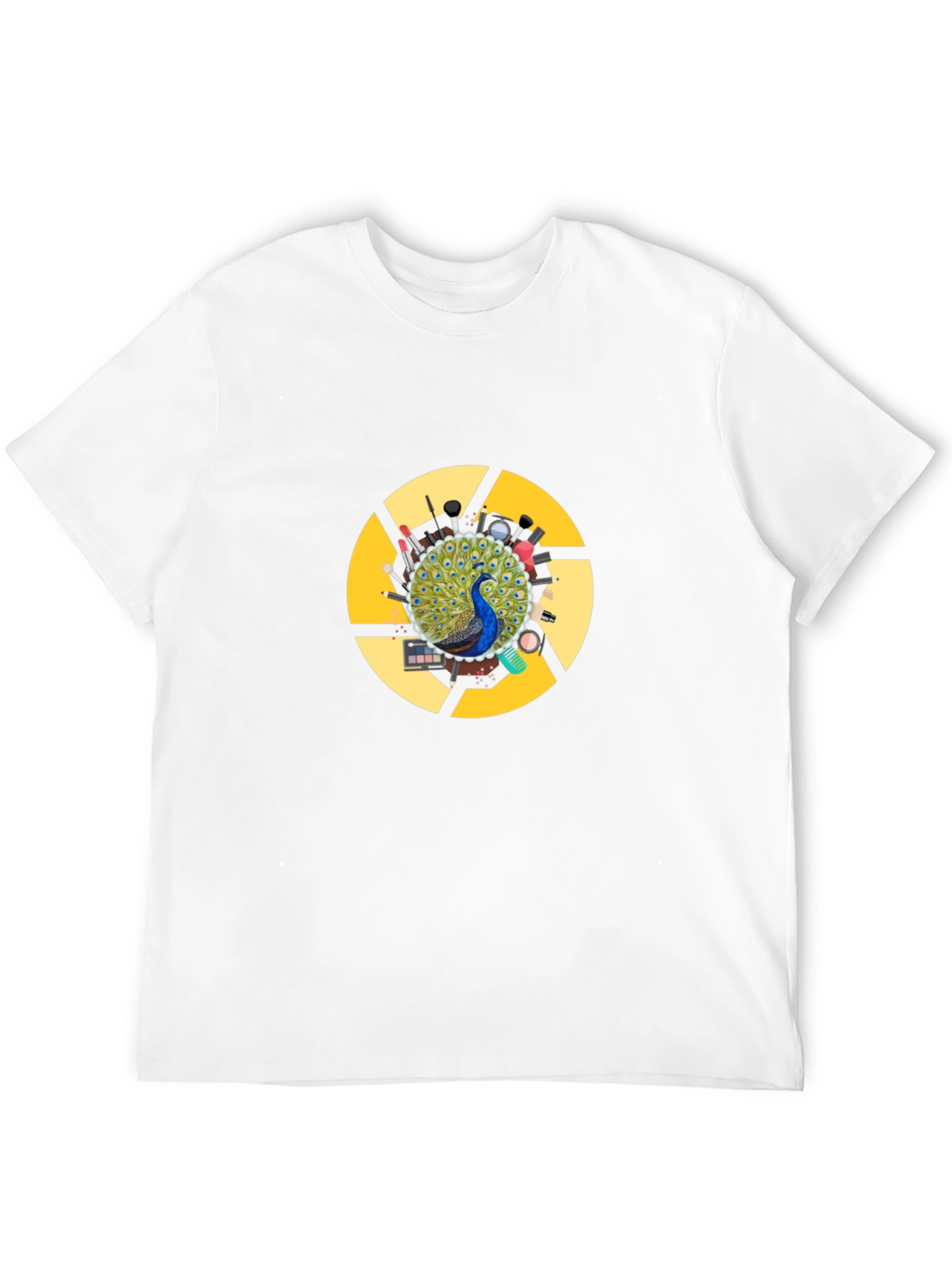 Peacock Makeup Artist T-Shirt - Black Cotton Blend