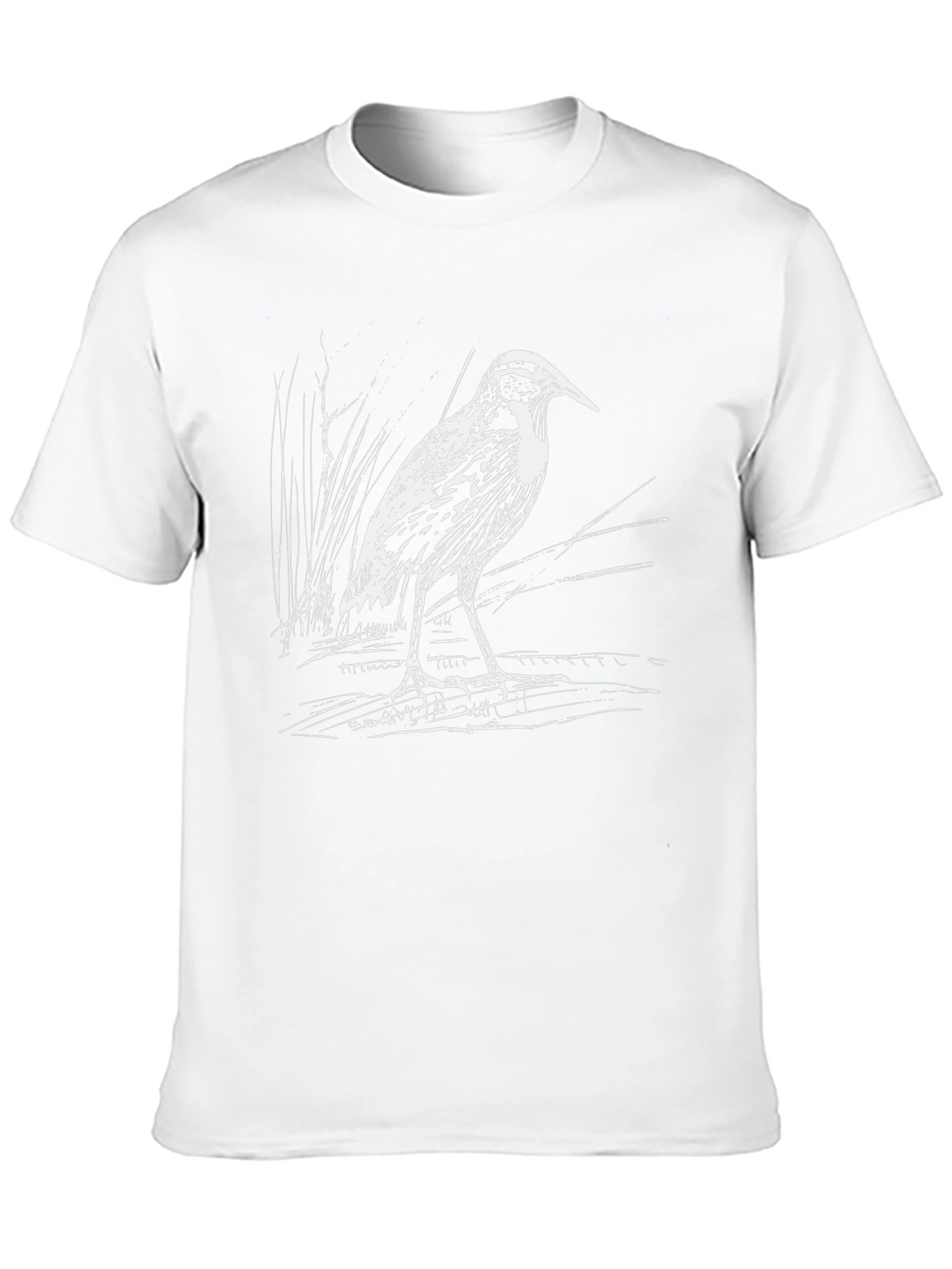 Heron Graphic Tee - Black Cotton T-Shirt