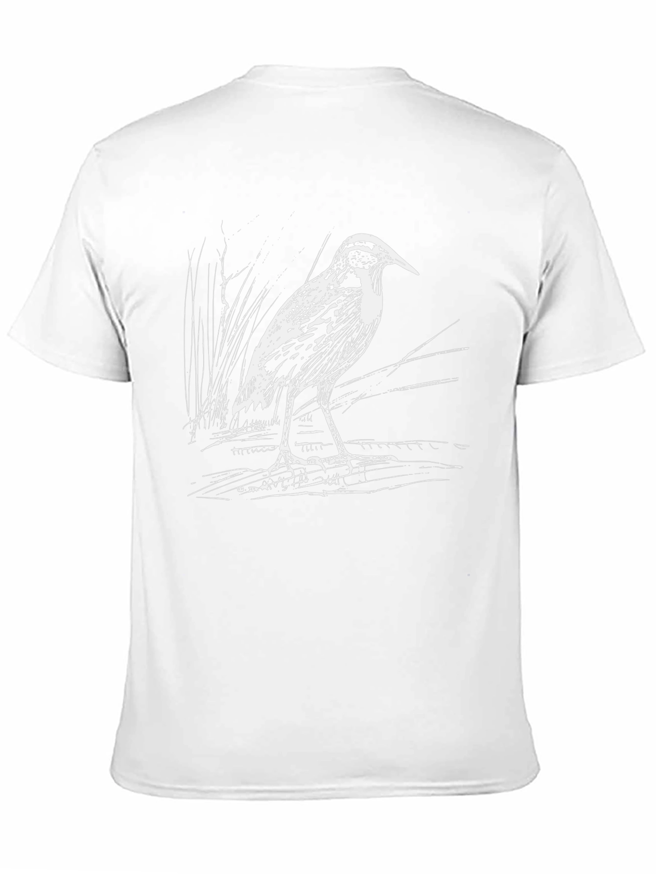 Heron Graphic Tee - Black Cotton T-Shirt
