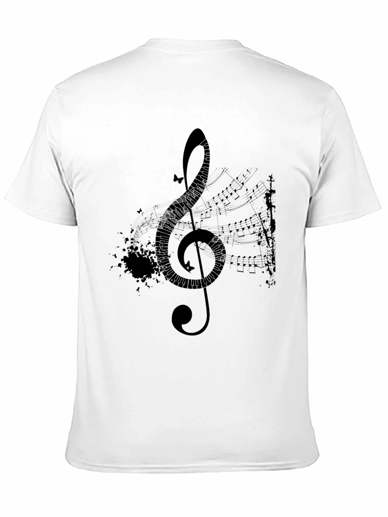 Musical Clef Graphic T-Shirt - Black