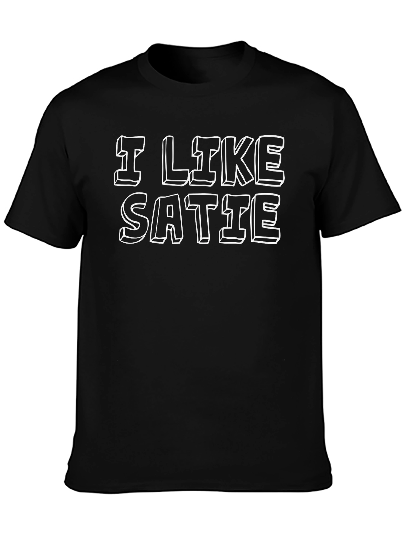 I Like Satie Black Graphic Tee