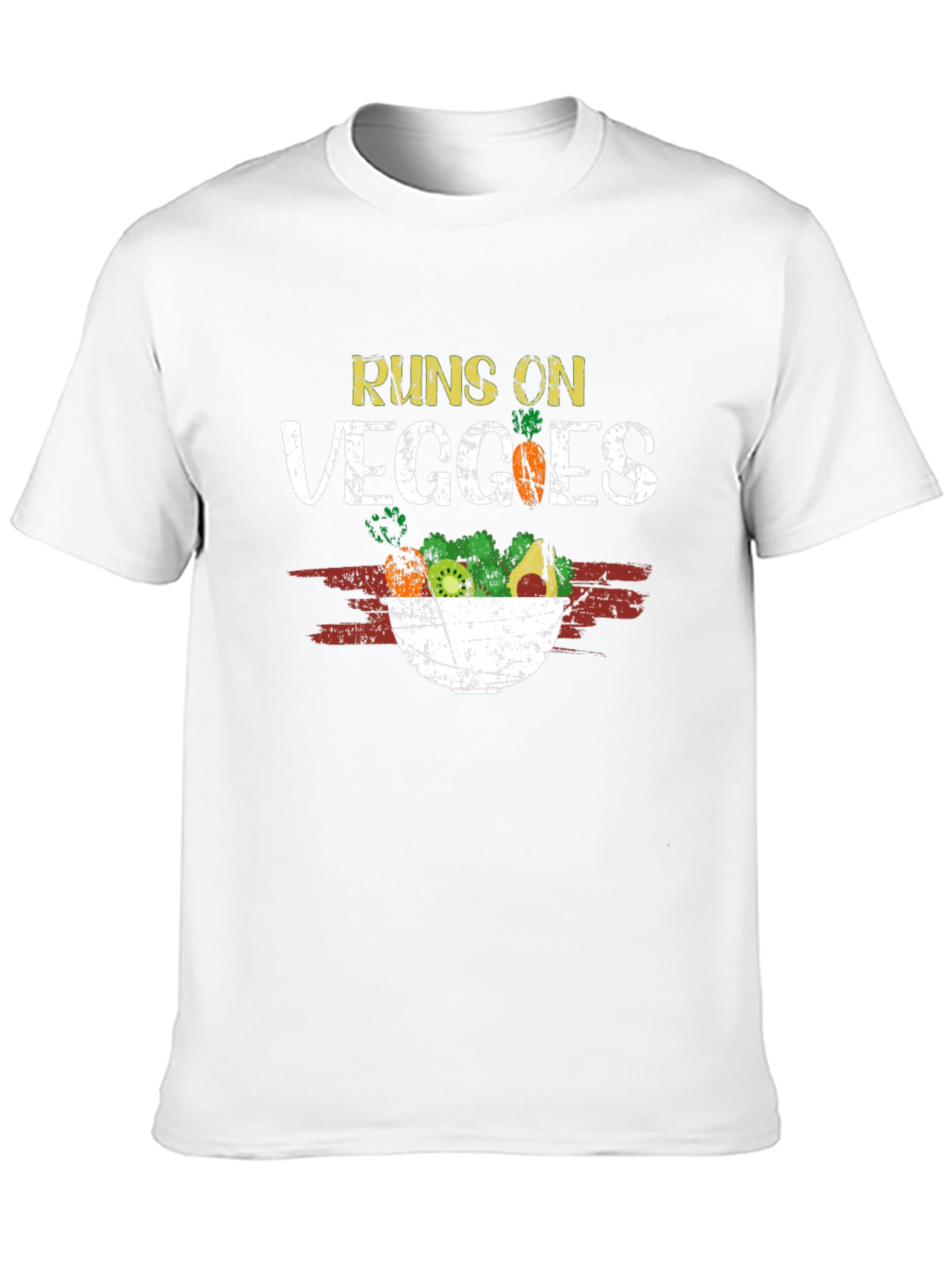 Runs on Veggies T-Shirt - Vegan Vegetarian Tee