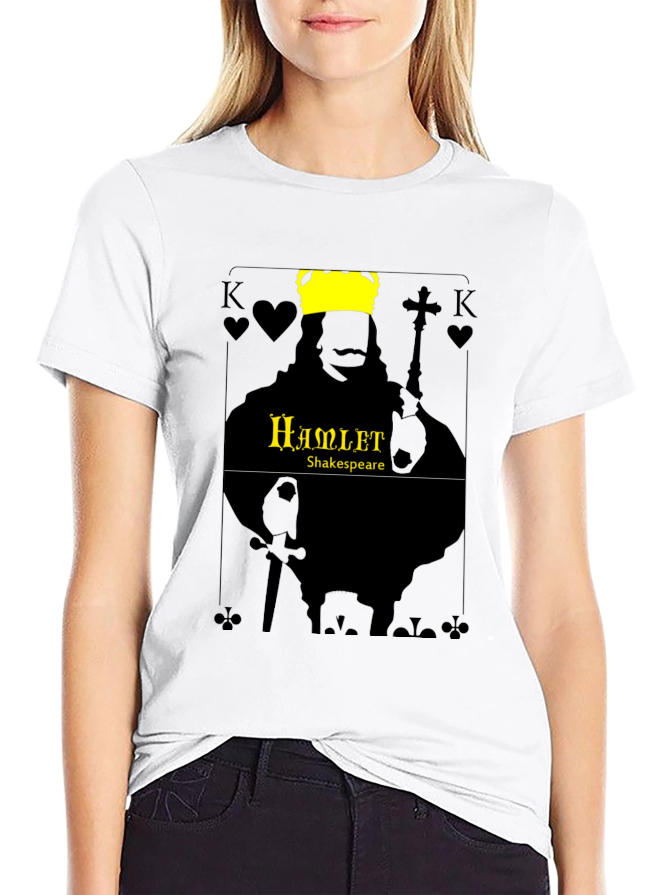 Hamlet Shakespeare King Card Graphic T-Shirt
