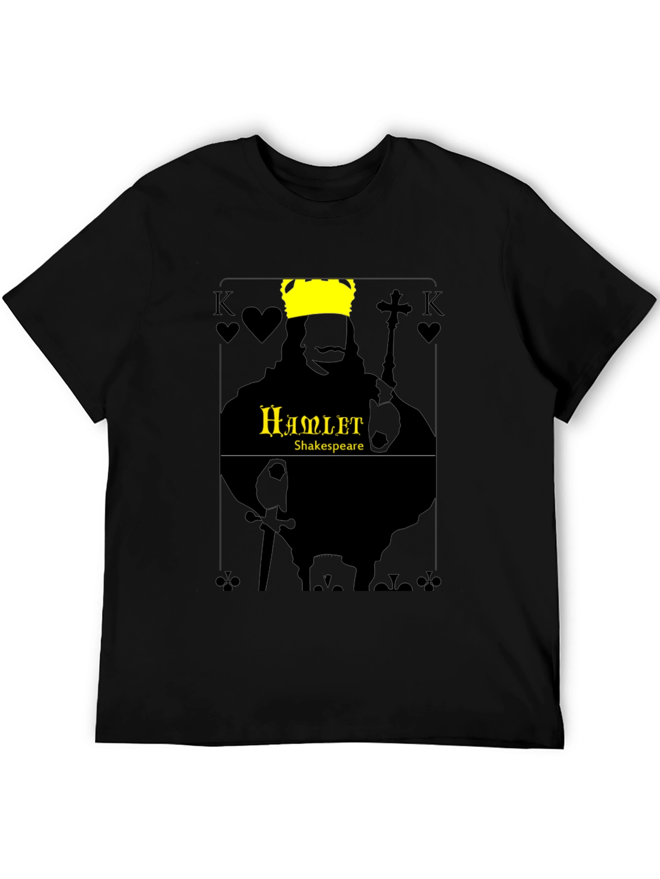 Hamlet Shakespeare King Card Graphic T-Shirt