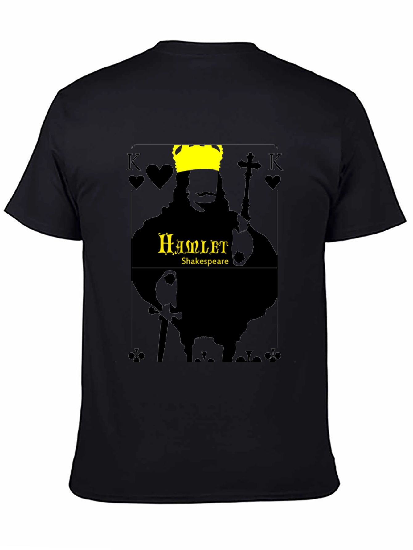 Hamlet Shakespeare King Card Graphic T-Shirt