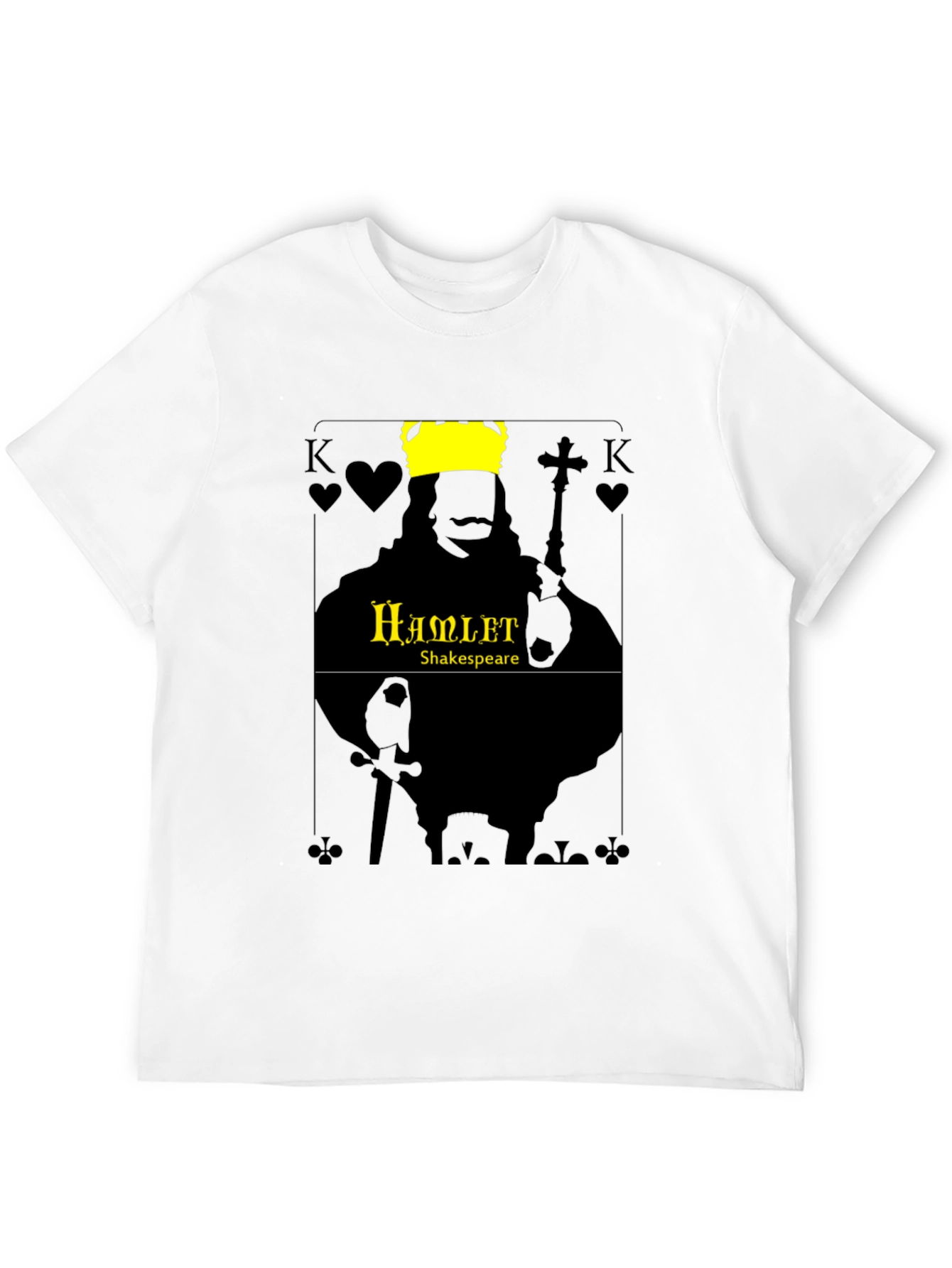 Hamlet Shakespeare King Card Graphic T-Shirt