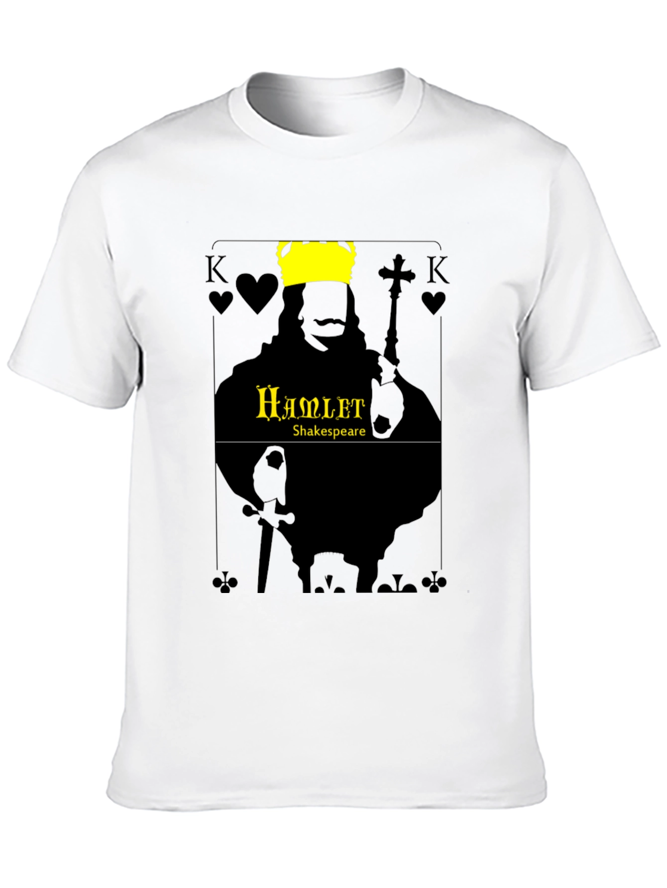 Hamlet Shakespeare King Card Graphic T-Shirt