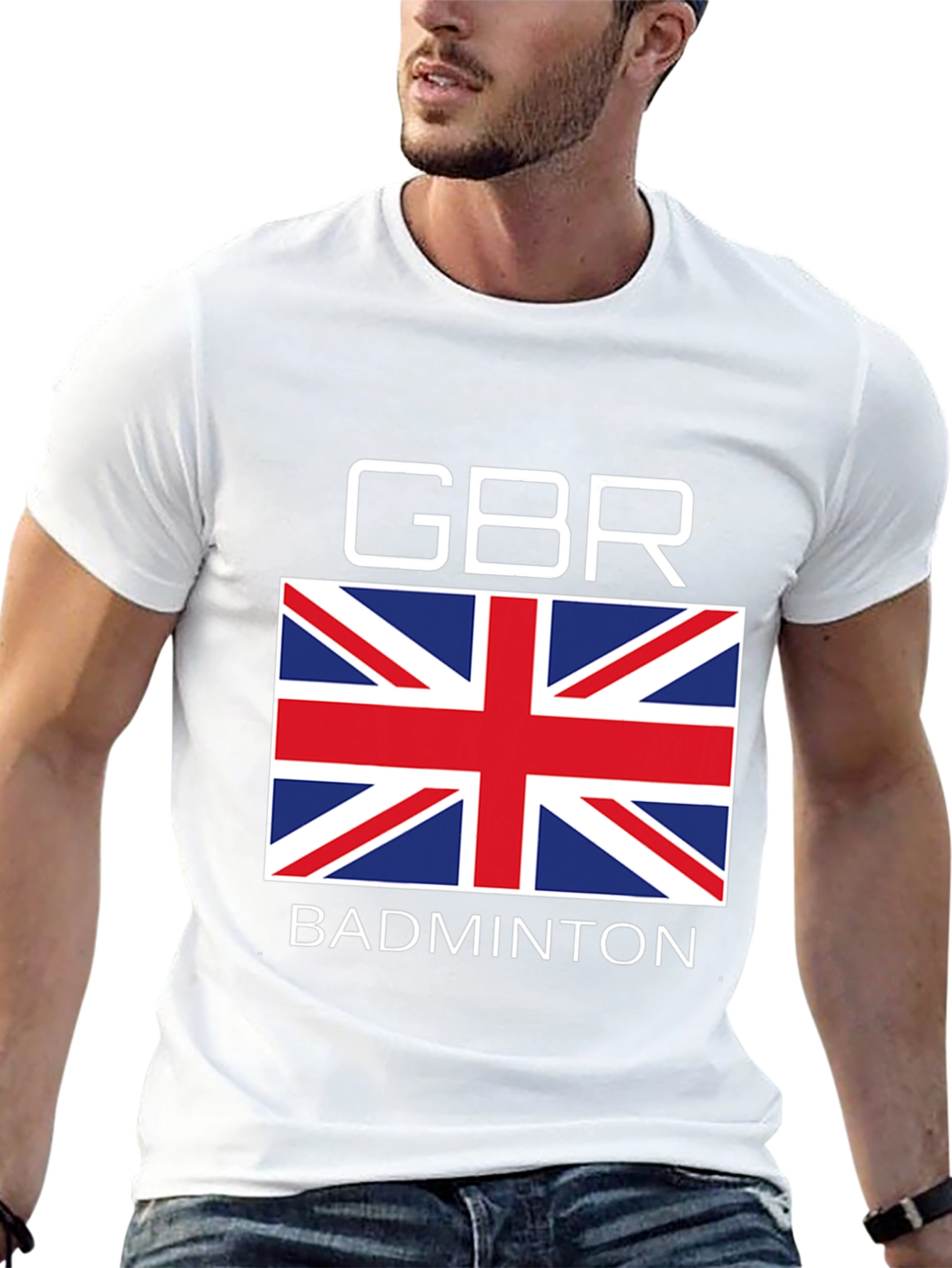 GBR Badminton T-Shirt Union Jack Design