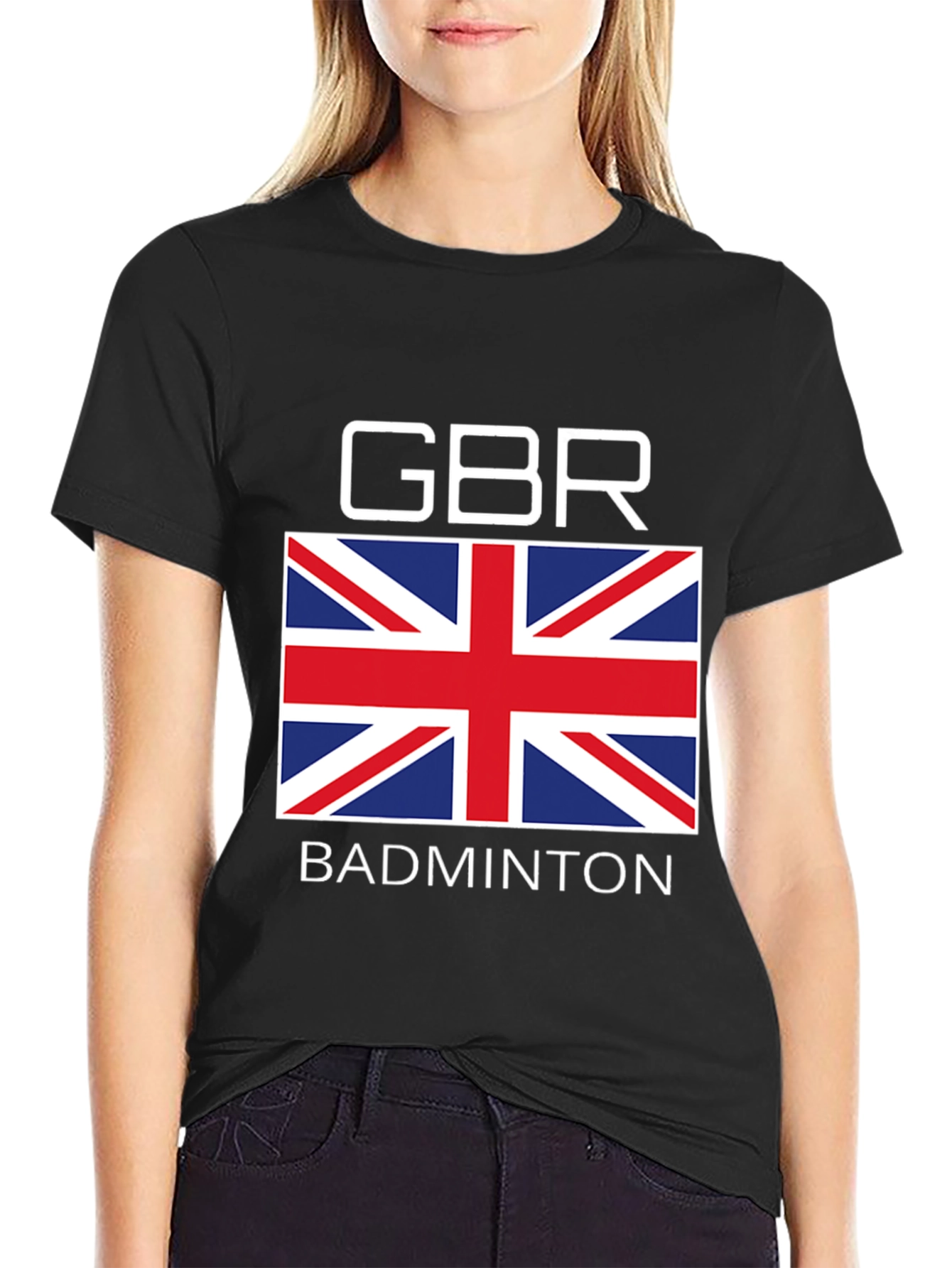 GBR Badminton T-Shirt Union Jack Design