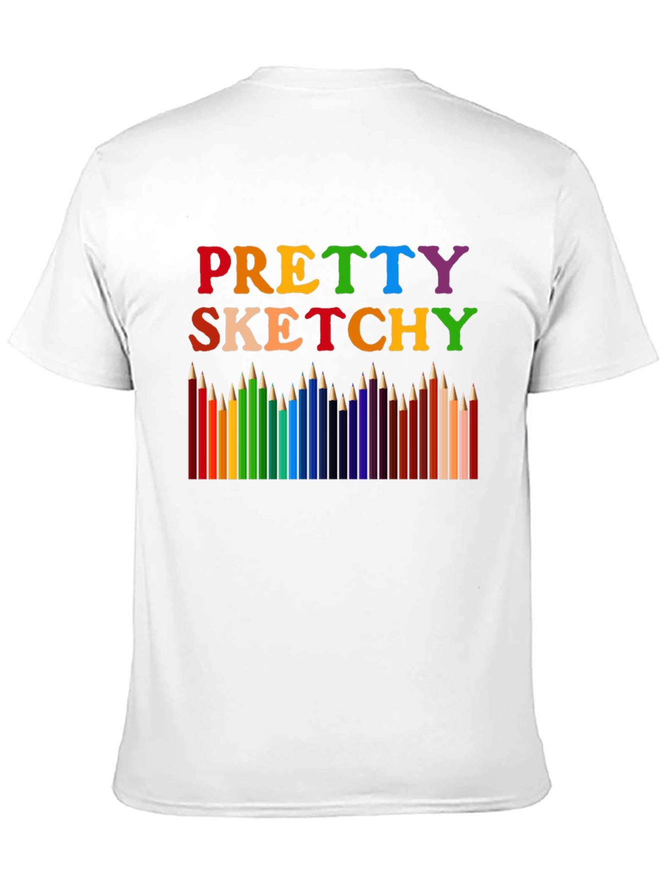 Pretty Sketchy Graphic T-Shirt - Unisex Black Tee