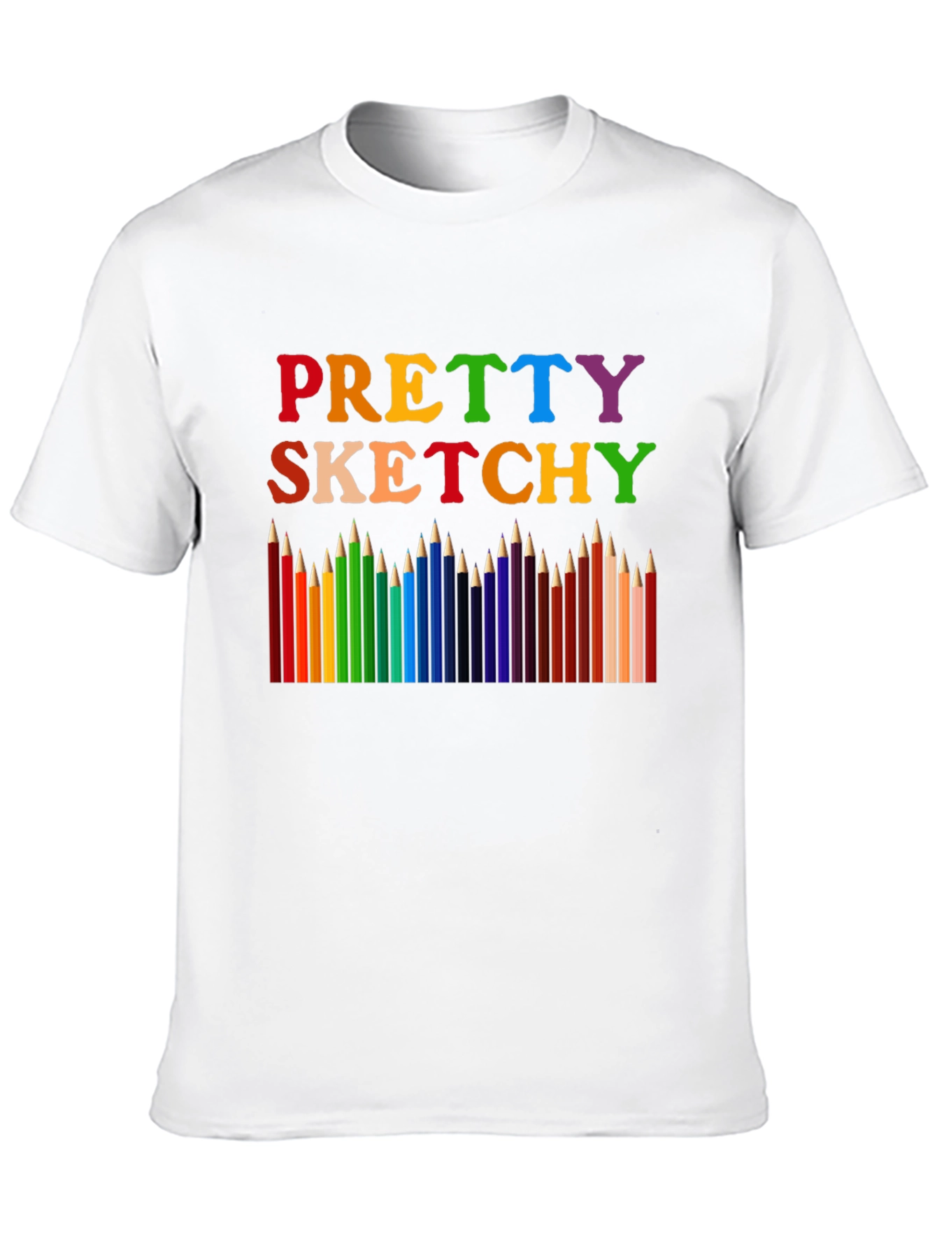 Pretty Sketchy Graphic T-Shirt - Unisex Black Tee