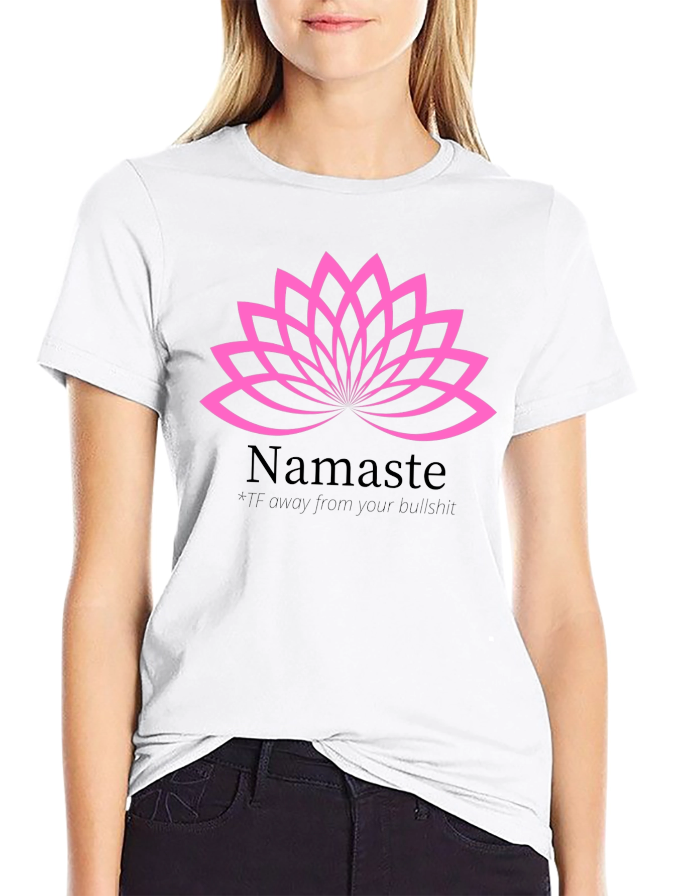 Namaste Lotus Graphic Tee - Relaxed Fit Cotton T-Shirt