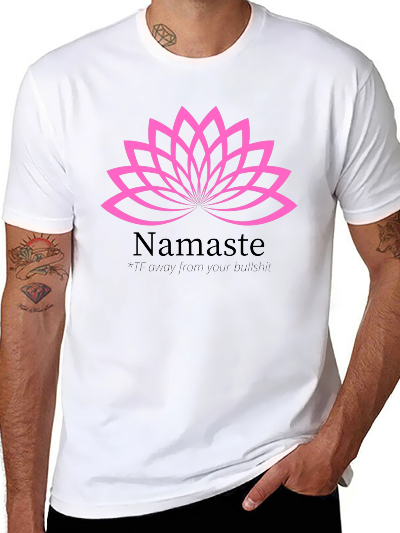 Namaste Lotus Graphic Tee - Relaxed Fit Cotton T-Shirt