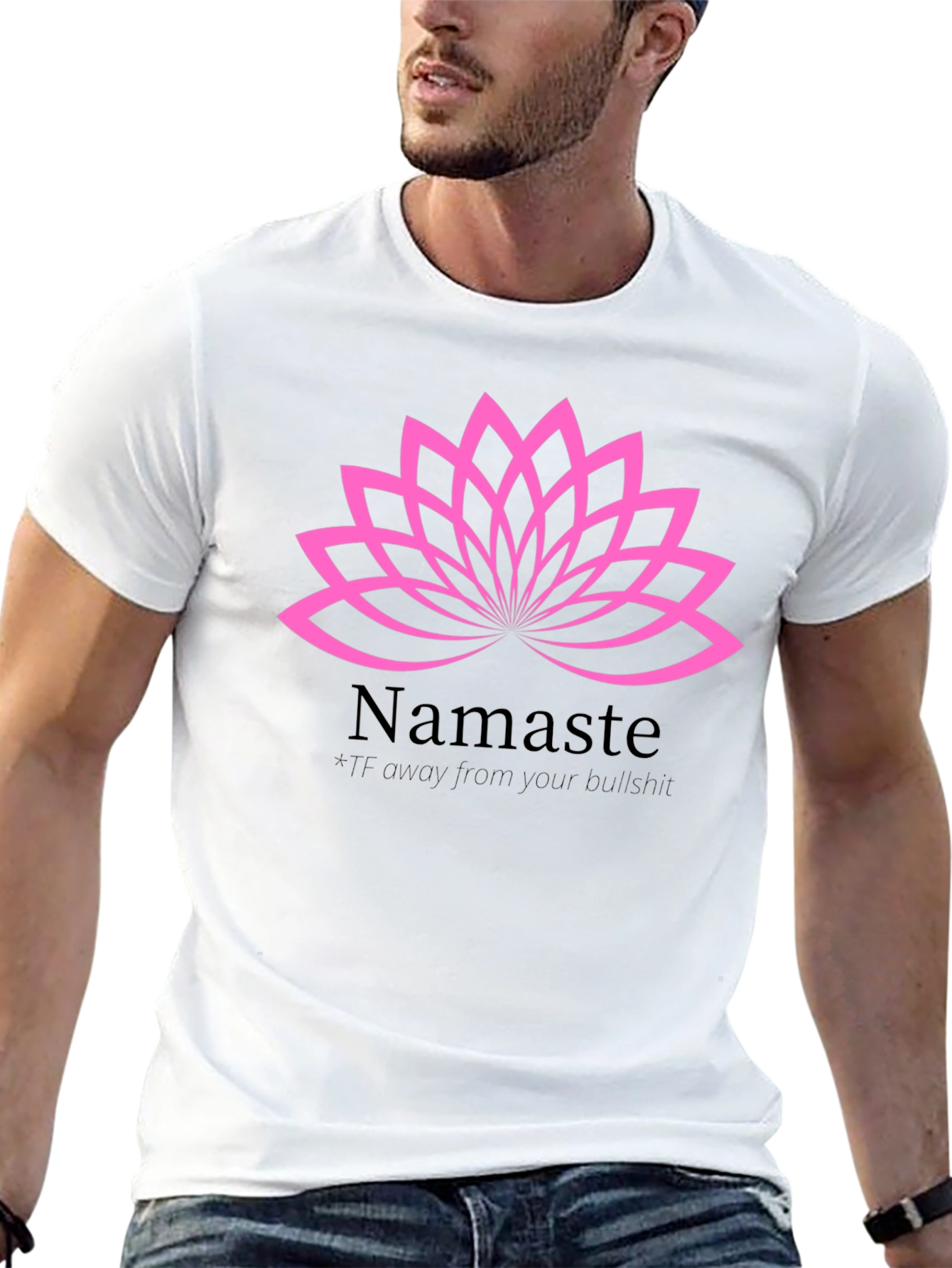 Namaste Lotus Graphic Tee - Relaxed Fit Cotton T-Shirt
