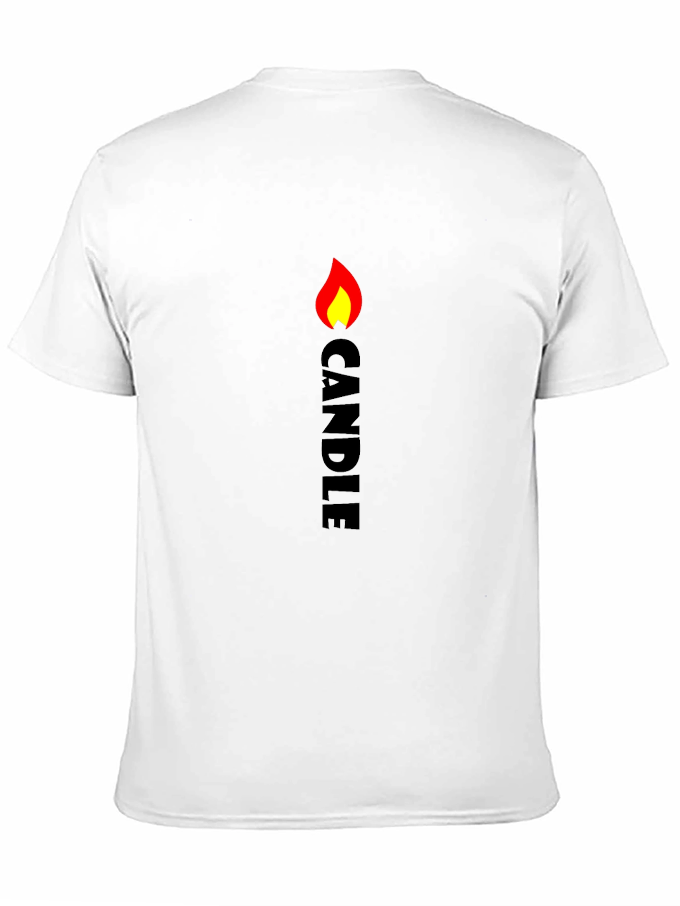 Candle Graphic T-Shirt - Modern Minimalist Design