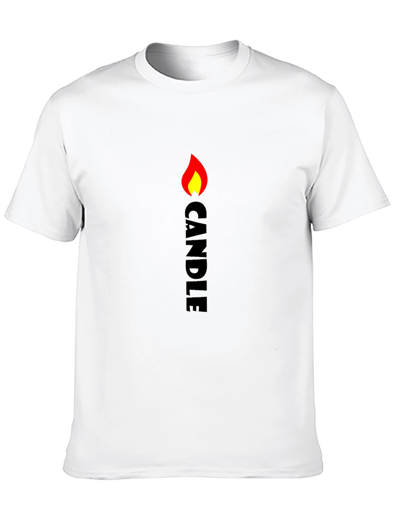 Candle Graphic T-Shirt - Modern Minimalist Design