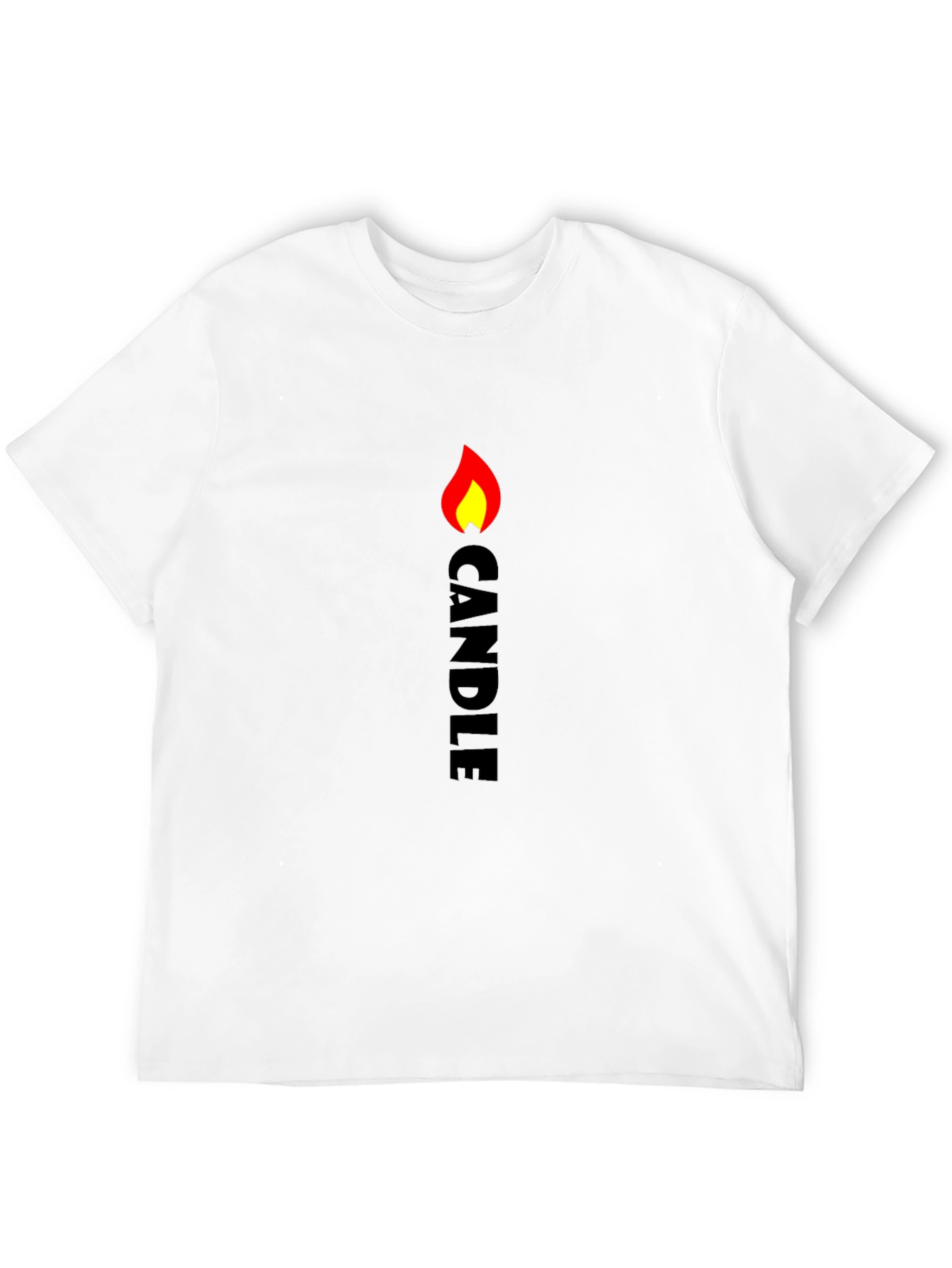 Candle Graphic T-Shirt - Modern Minimalist Design
