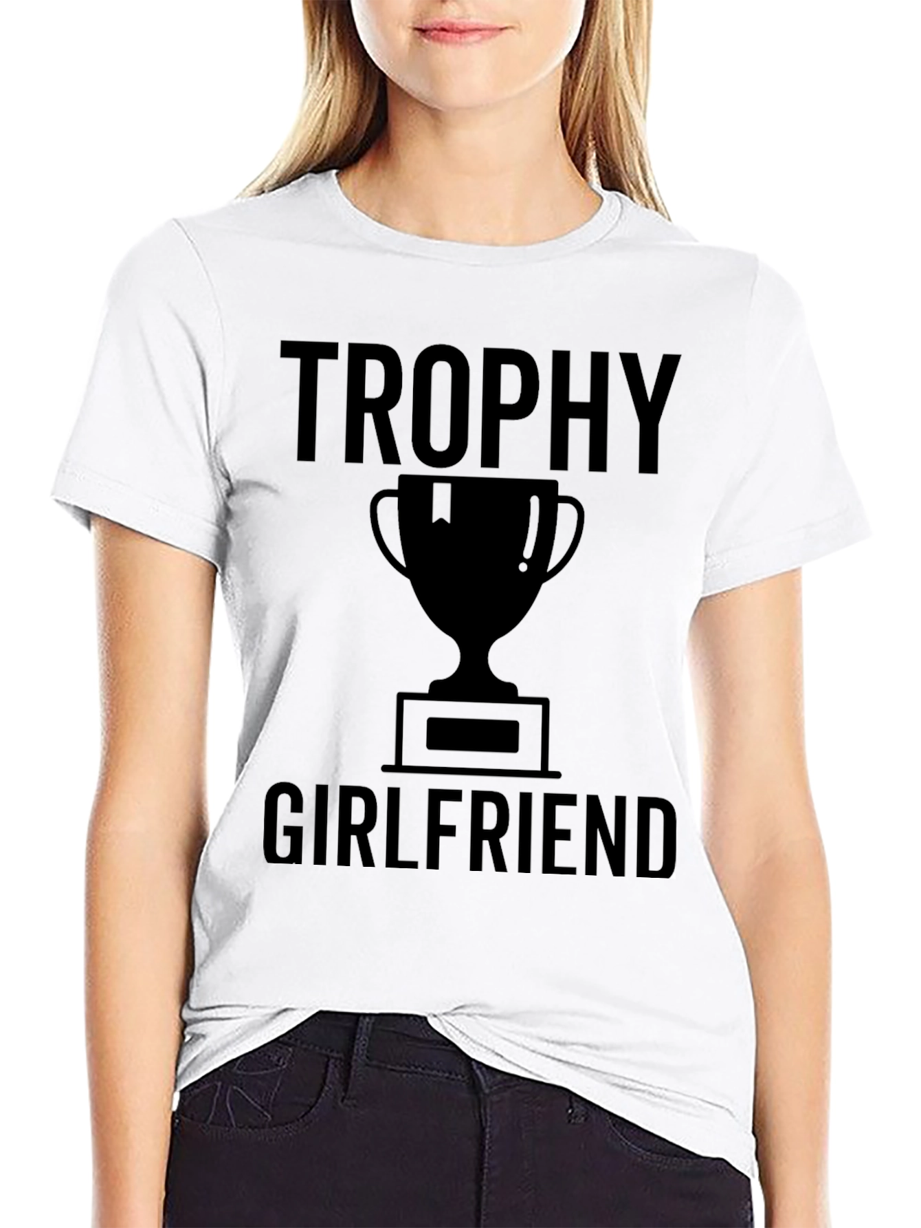 Trophy Girlfriend Graphic T-Shirt - Black