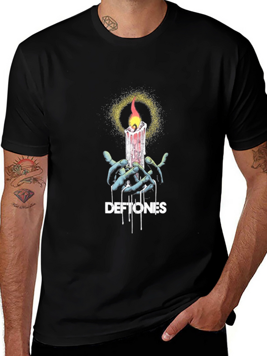 Deftones Candle Graphic Black T-Shirt