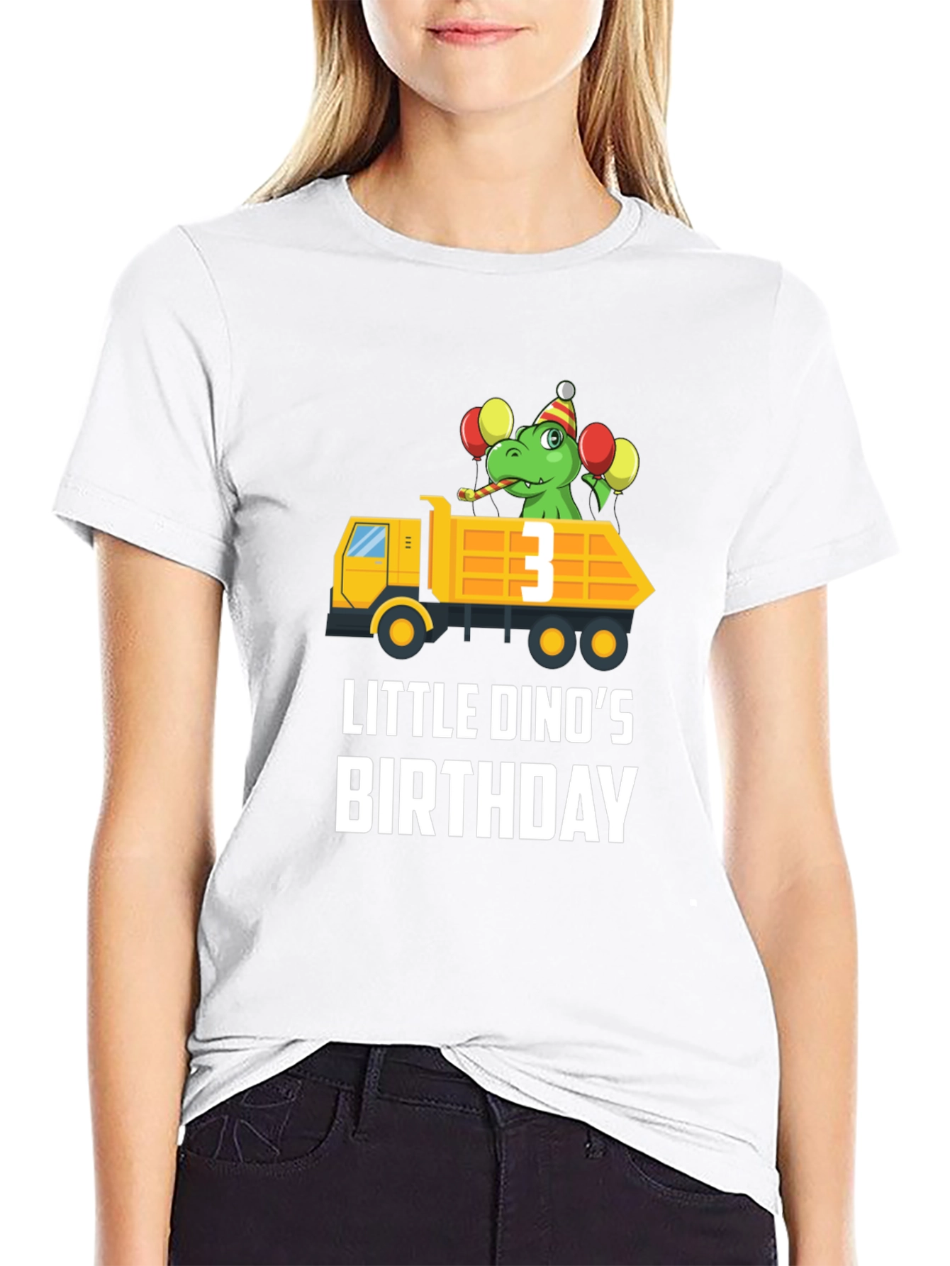 Dino Birthday T-Shirt - Size 3