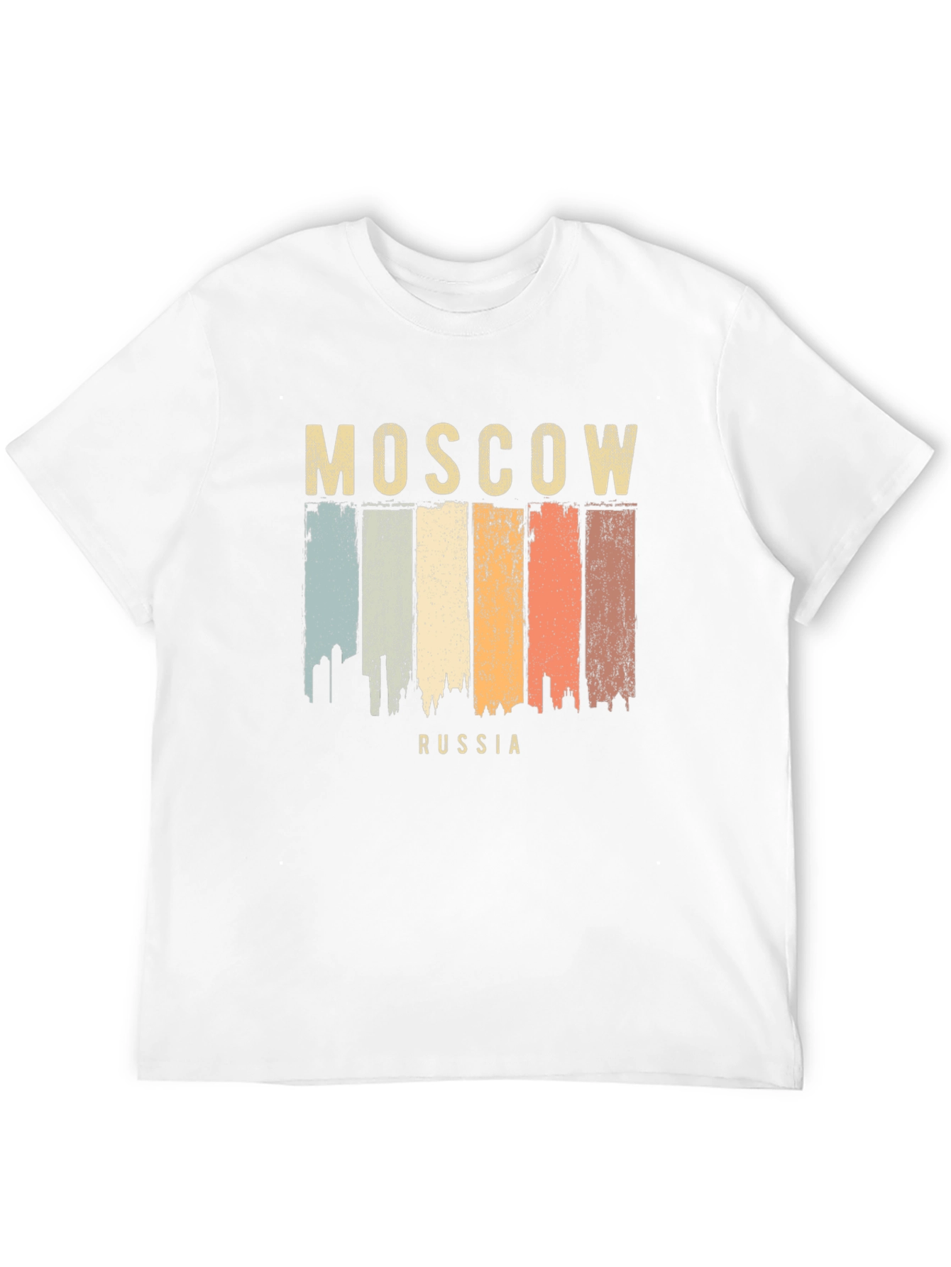 Moscow Russia Retro Cityscape T-Shirt