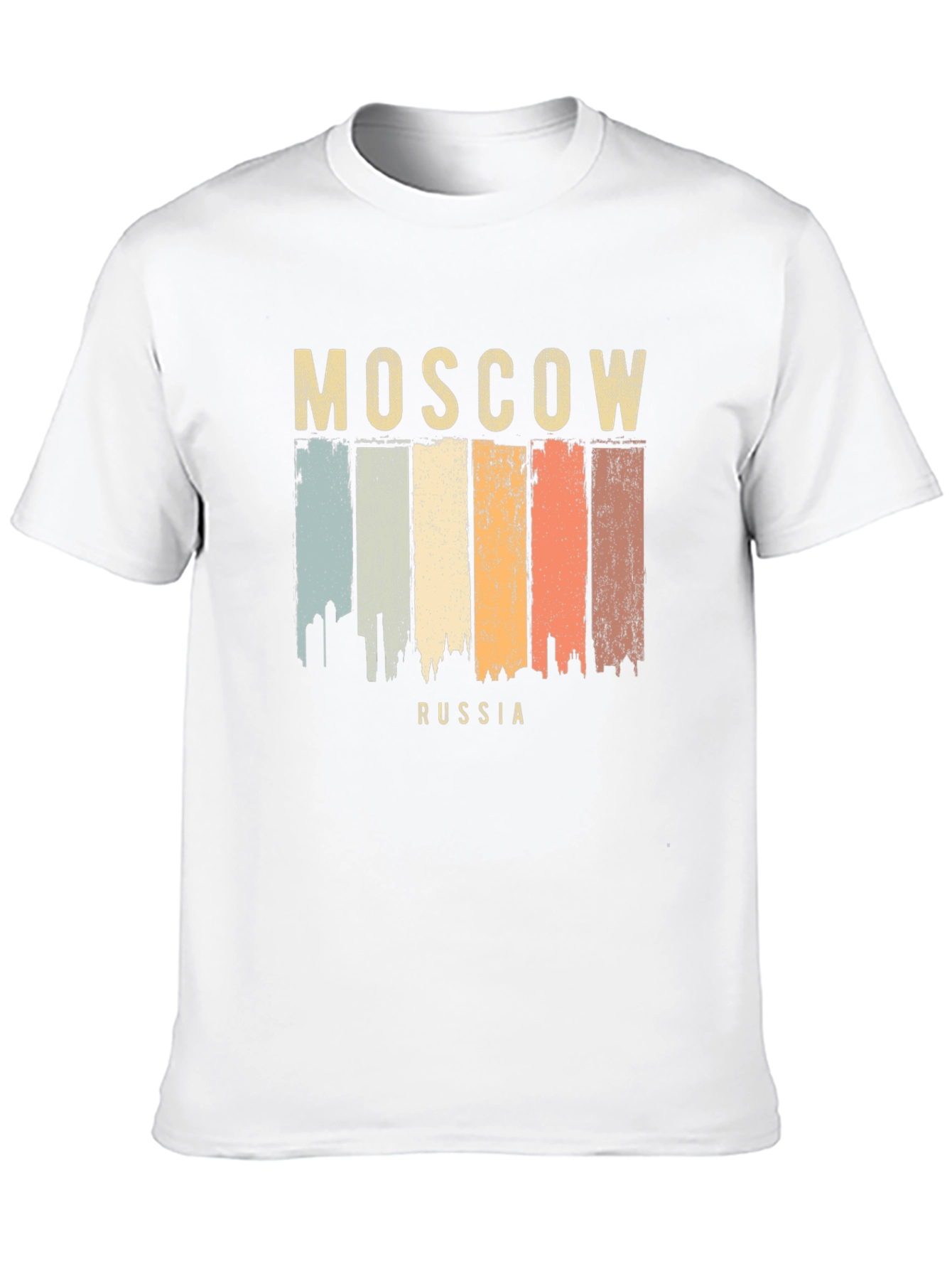 Moscow Russia Retro Cityscape T-Shirt