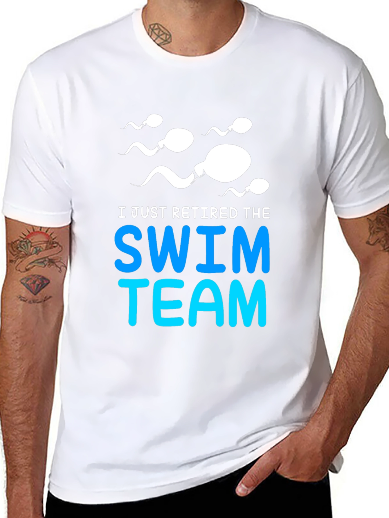 Retired Swim Team Graphic Tee - Funny T-Shirt