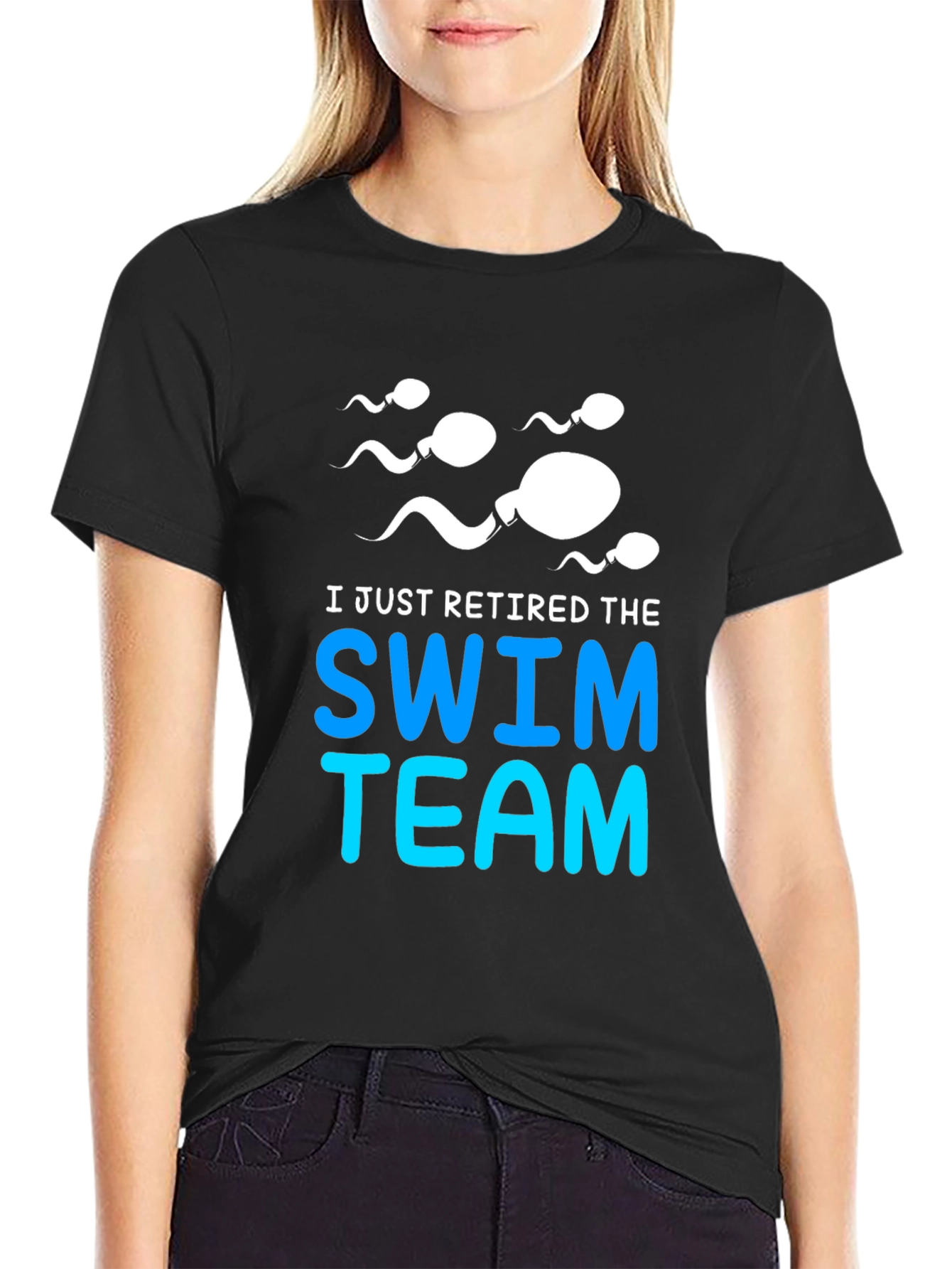 Retired Swim Team Graphic Tee - Funny T-Shirt