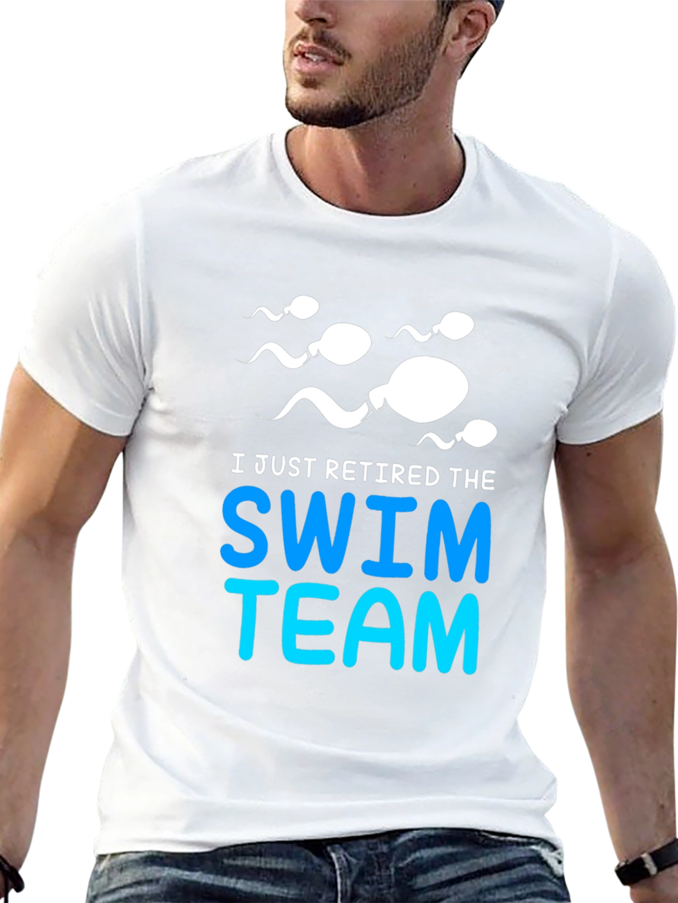Retired Swim Team Graphic Tee - Funny T-Shirt
