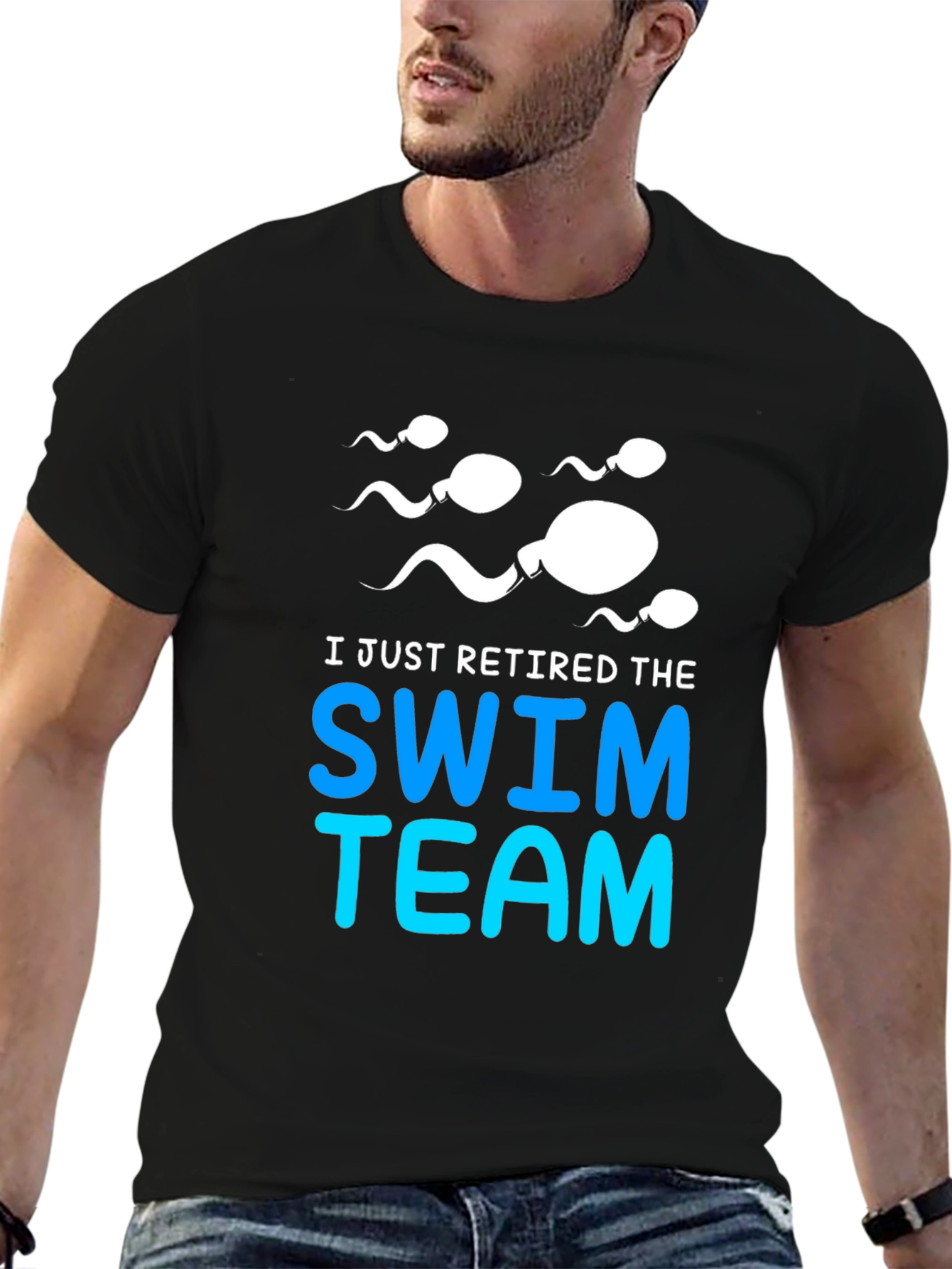 Retired Swim Team Graphic Tee - Funny T-Shirt