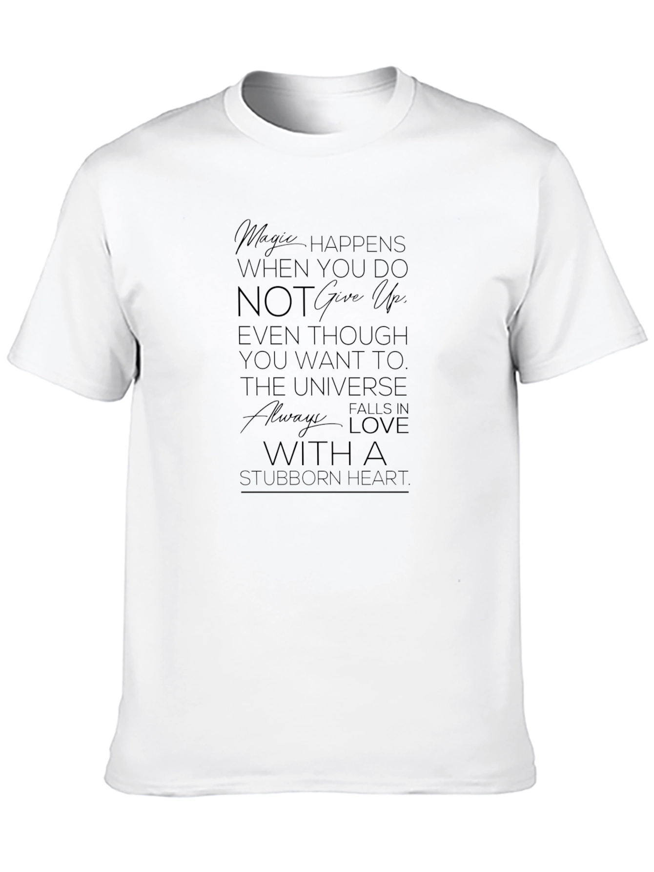 Magic Happens Black Graphic Tee for Men
