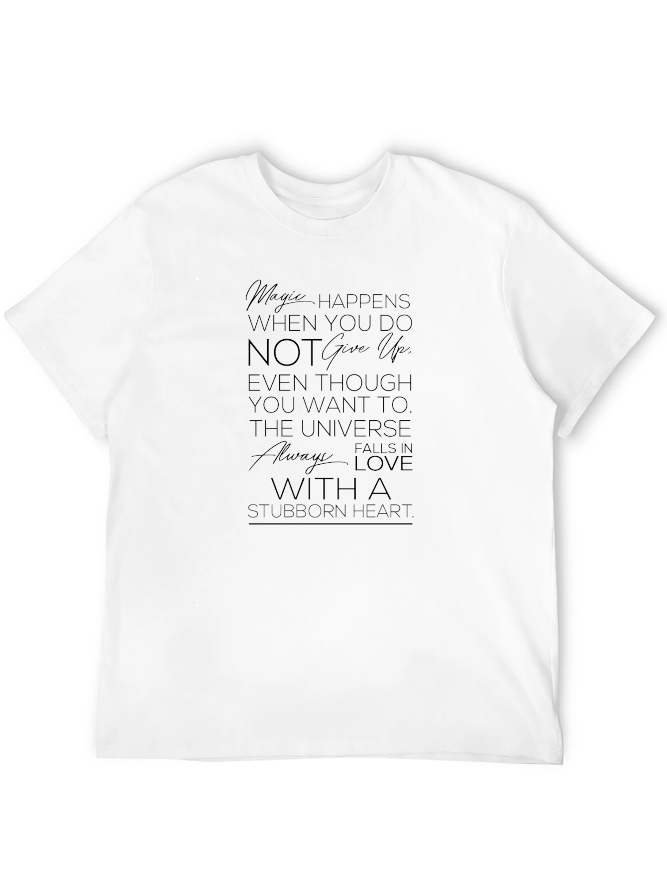 Magic Happens Black Graphic Tee for Men