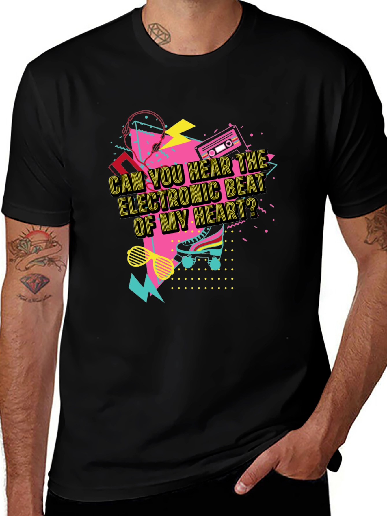 Retro 80s Music T-Shirt - Electronic Beat