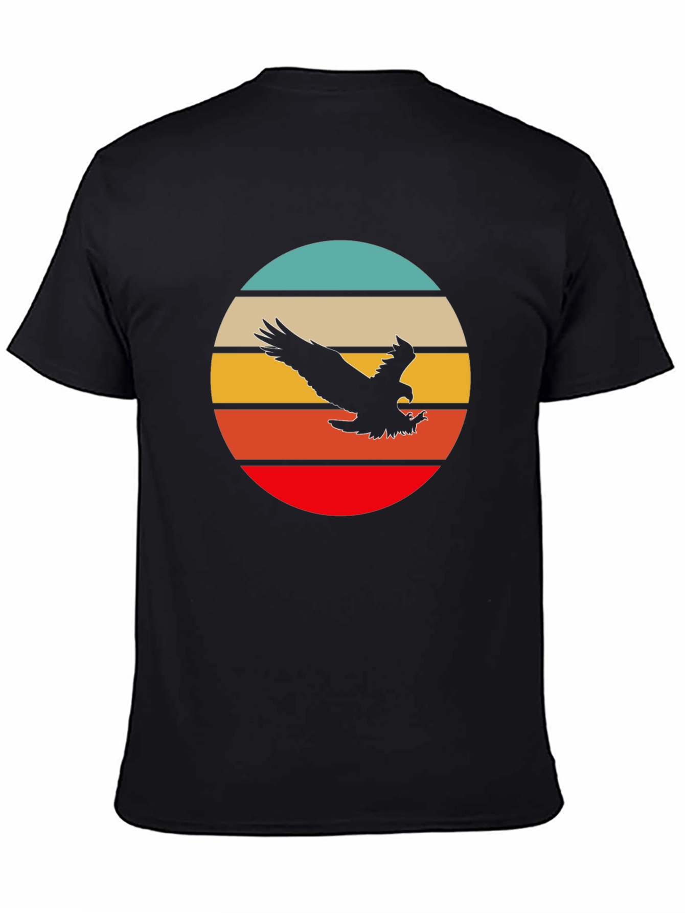 Retro Eagle Sunset T-Shirt - Black