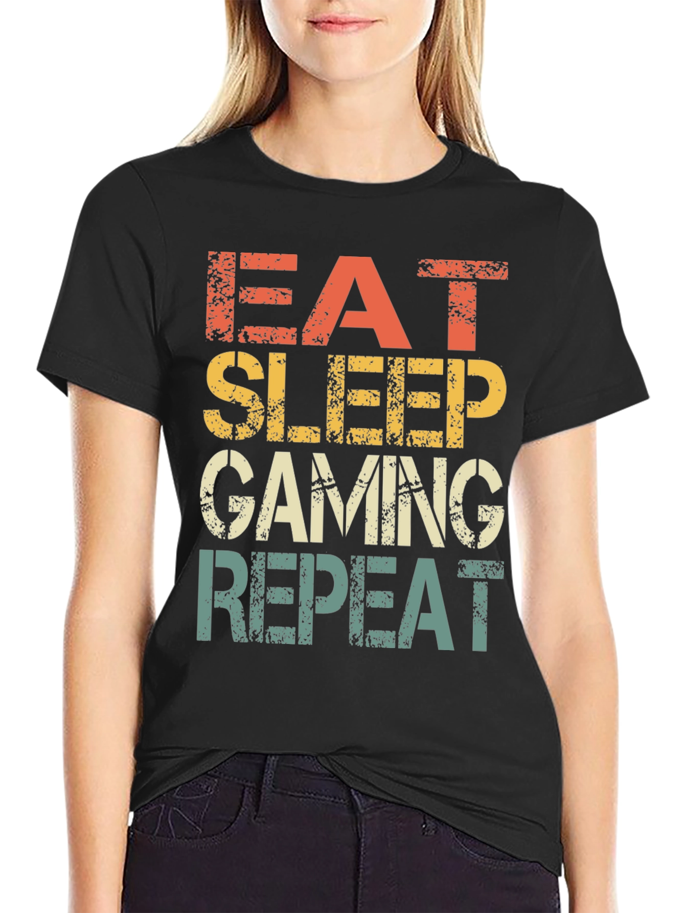 Eat Sleep Gaming Repeat T-Shirt - Gamer Gift
