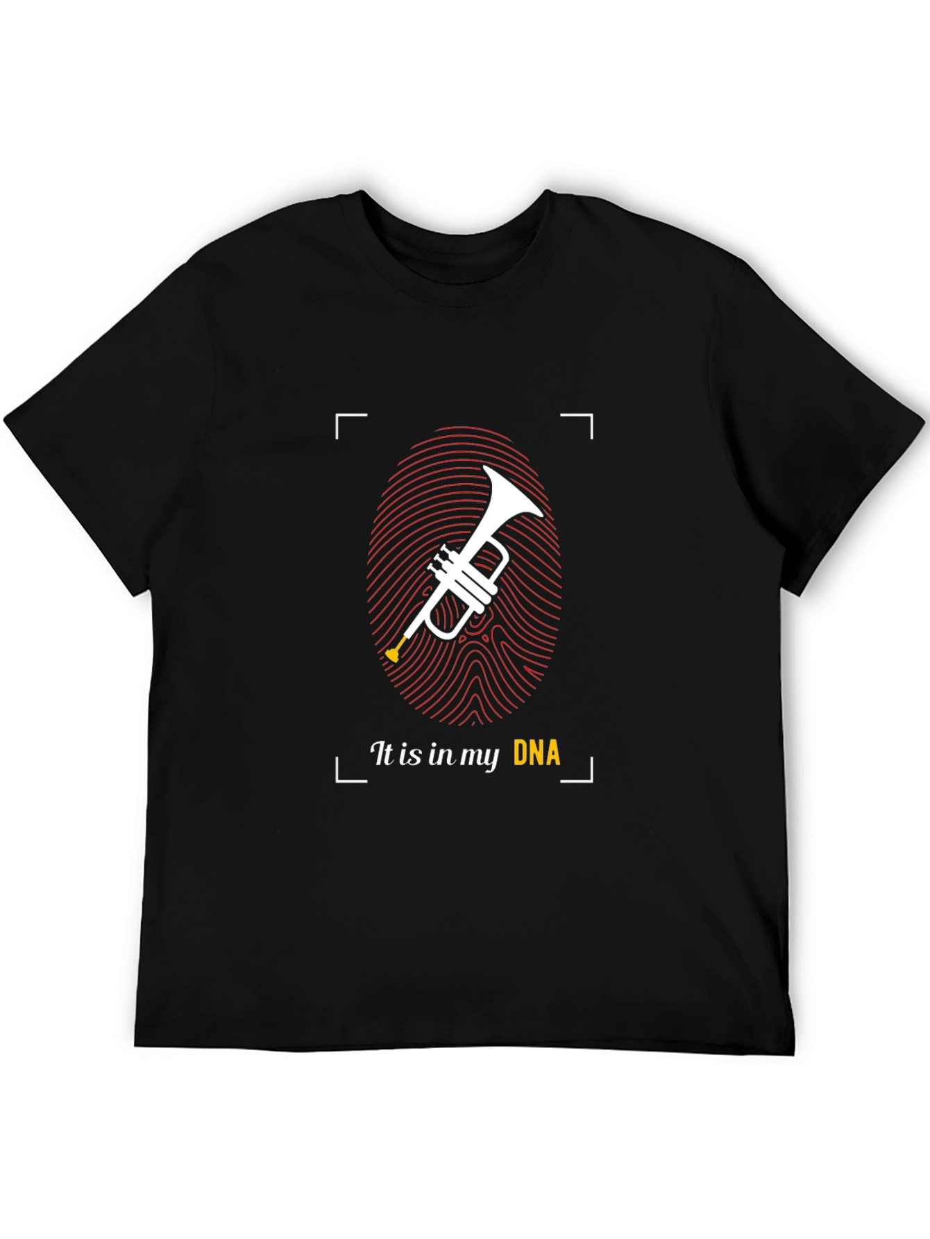 Trumpet DNA Graphic Tee - Musicians Black T-Shirt