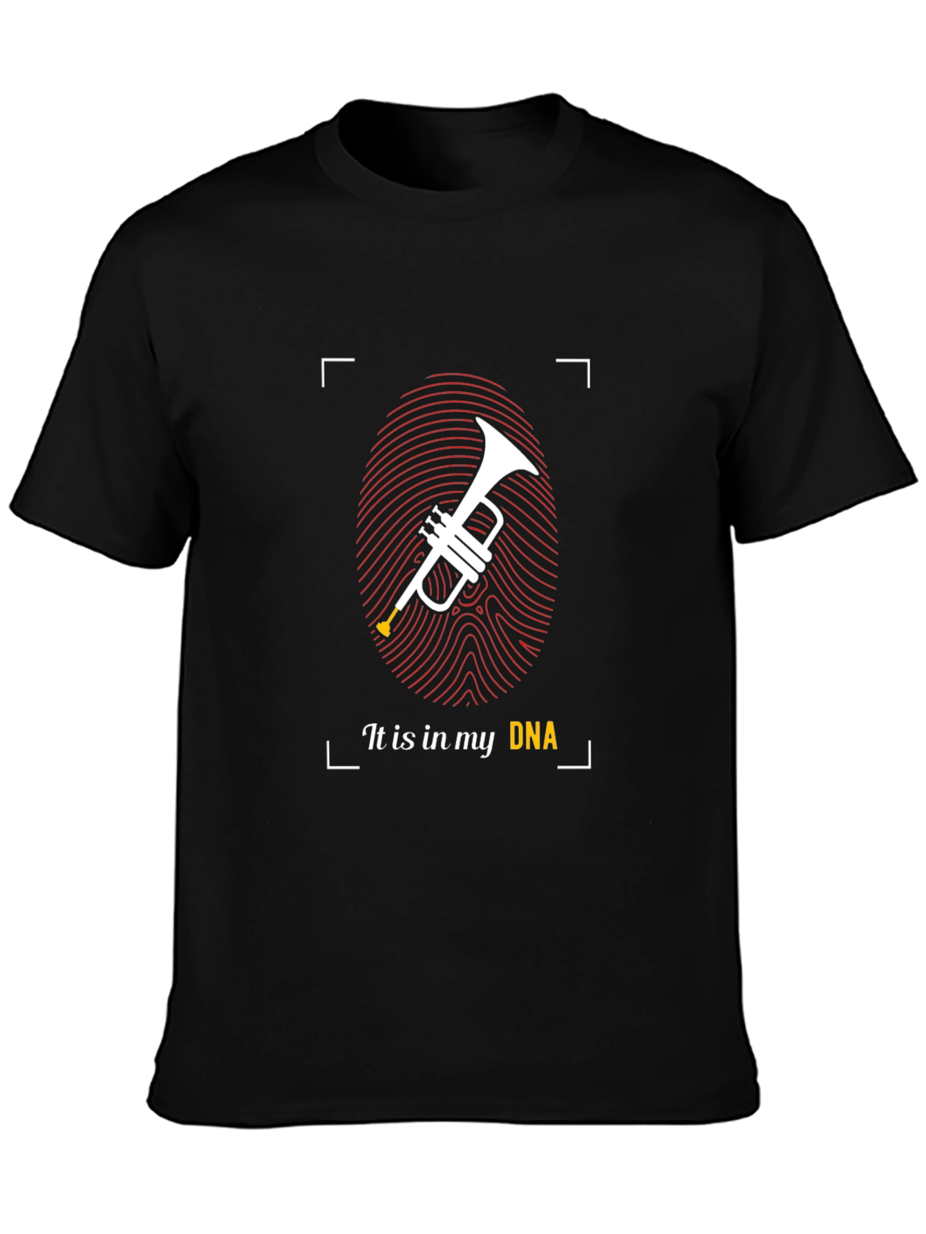 Trumpet DNA Graphic Tee - Musicians Black T-Shirt
